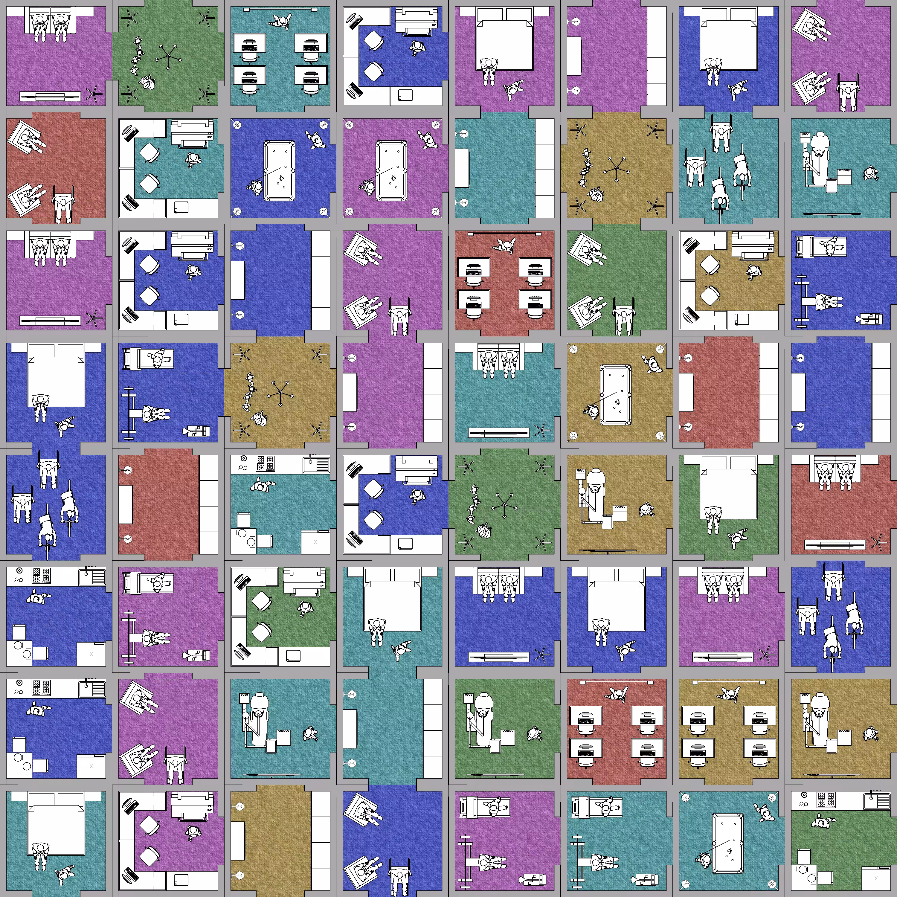 Harlequin block building #44