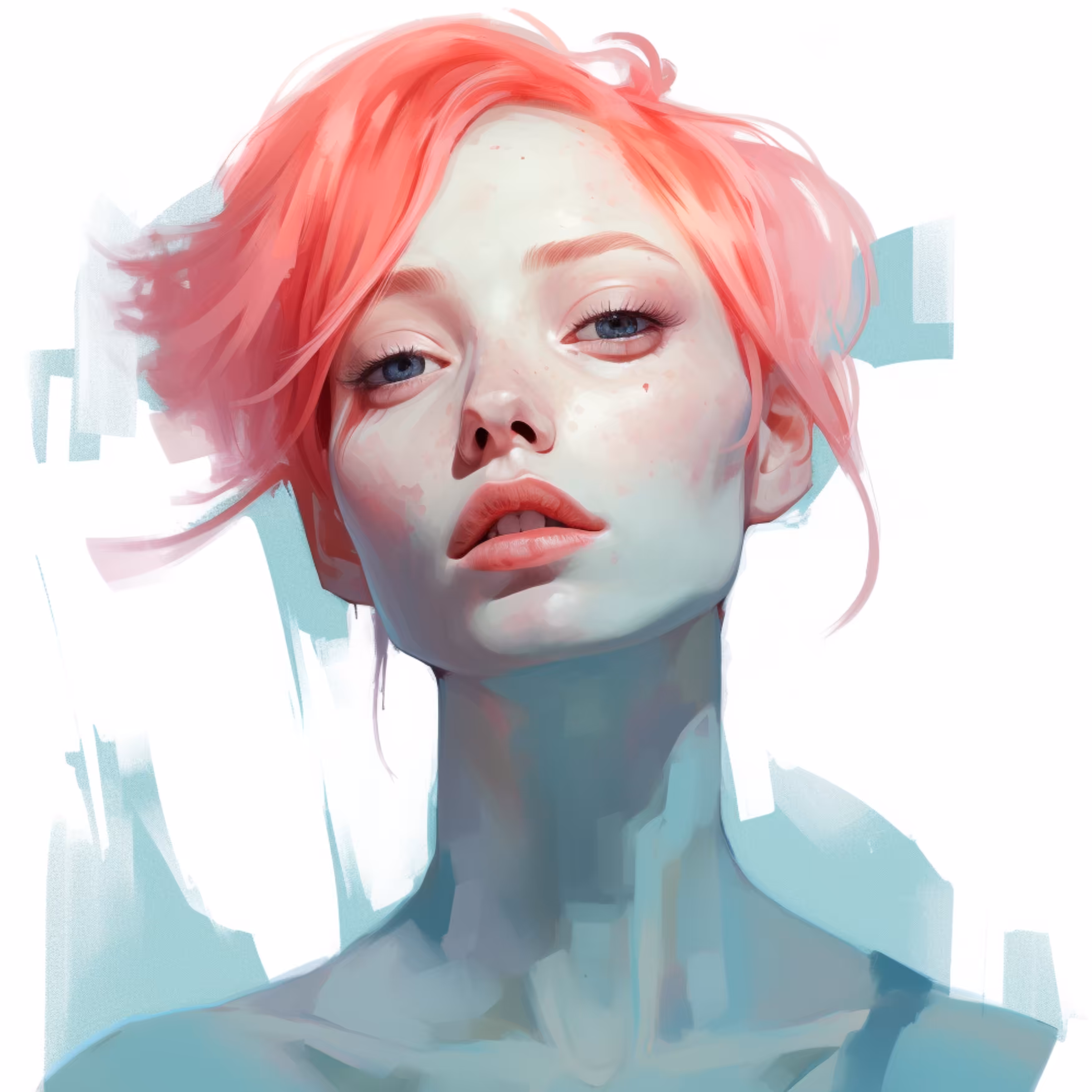 Peach and mint