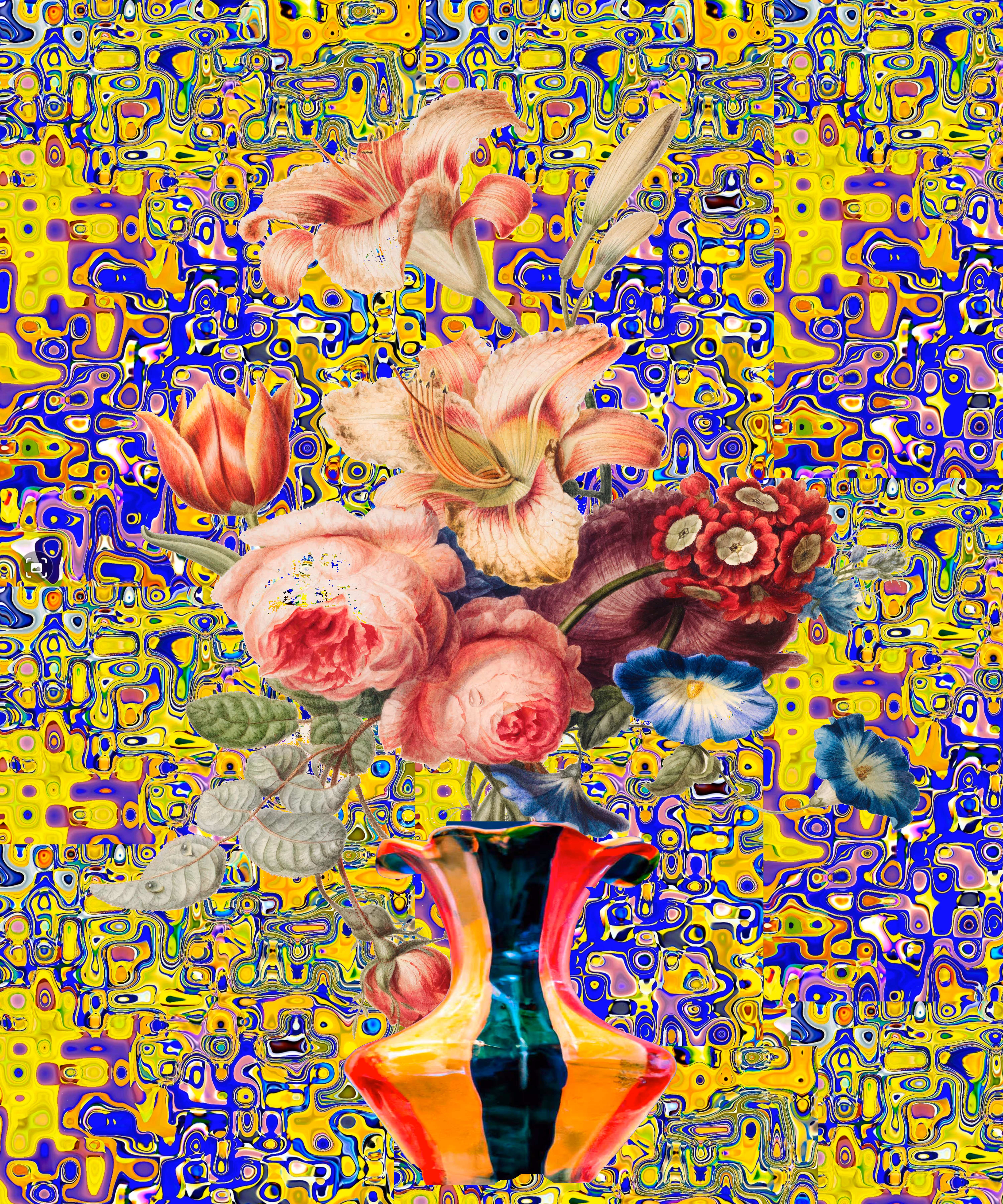 wavy diamonds: flower collage