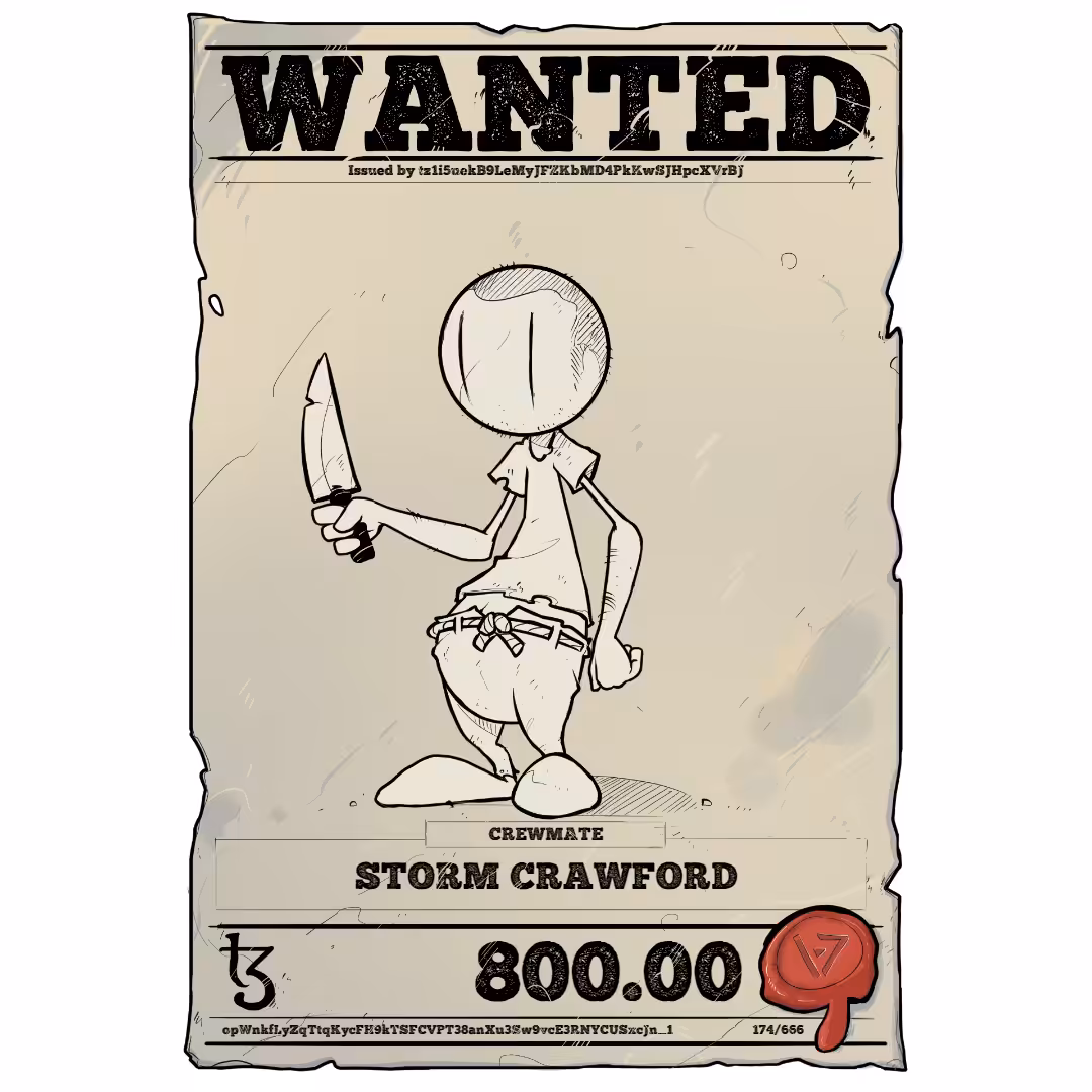 STORM CRAWFORD | TEZOS PIRATE 174/666