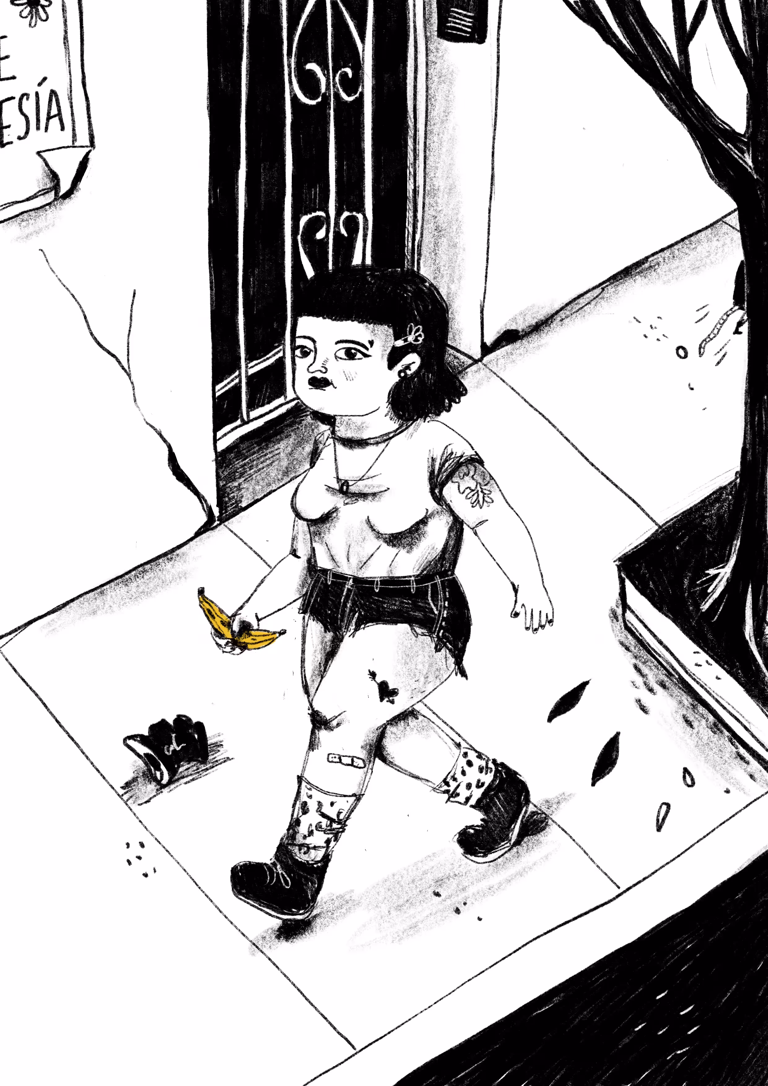 Girl with banana