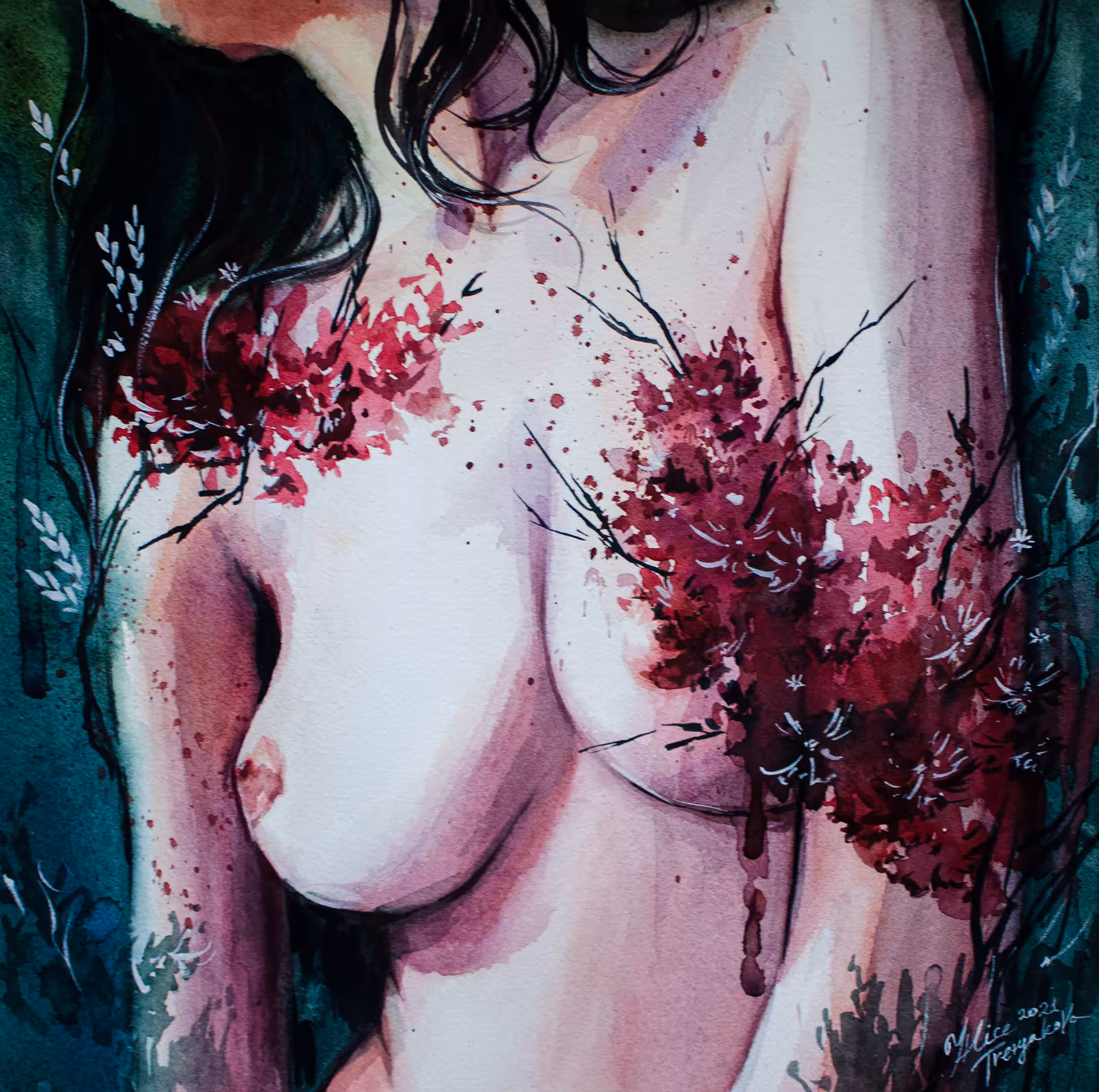 Bleeding flower