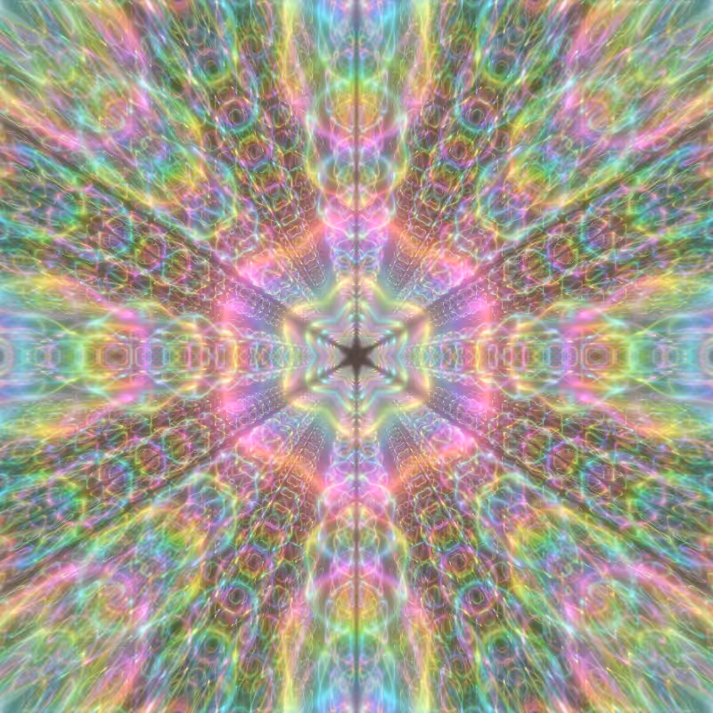 Fluorescent Hexagram #9