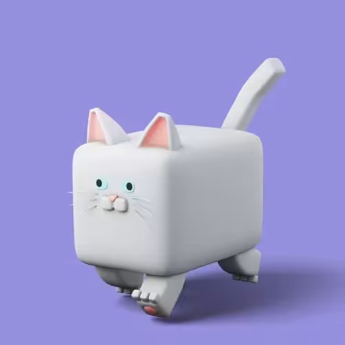 CryptoCubeCat #4 SolidWhite