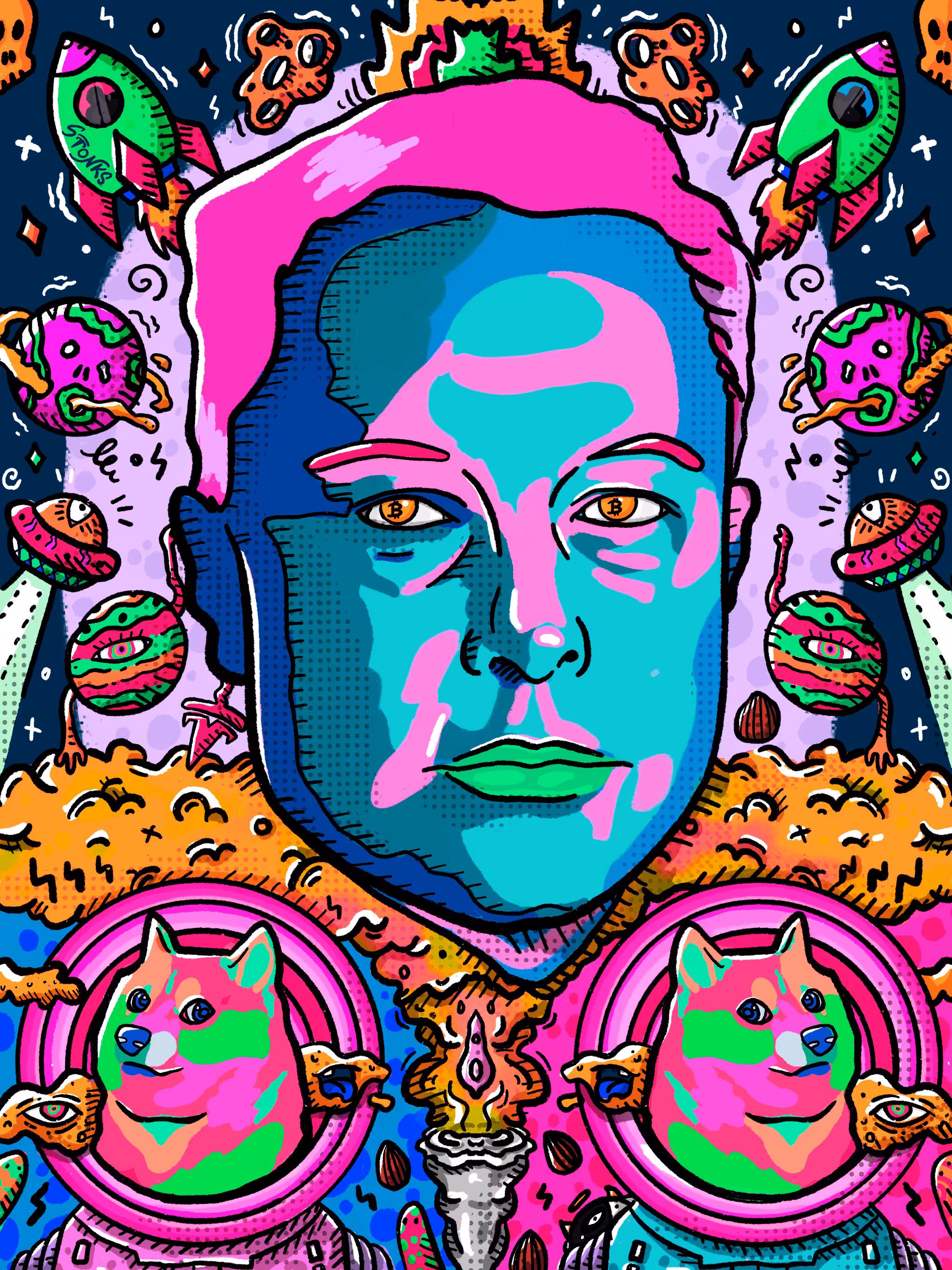 Elon Musk & SpaceDoge #2 1/1
