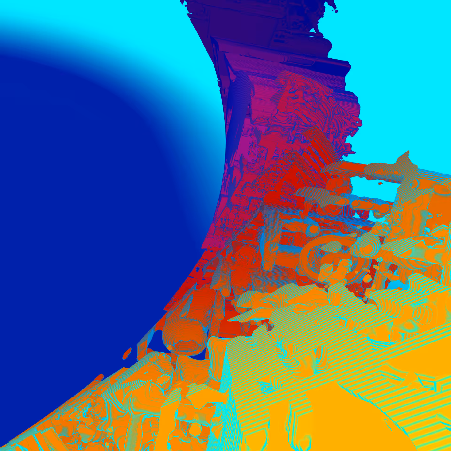 Endlessskyscraper. Flickering gradient. F090