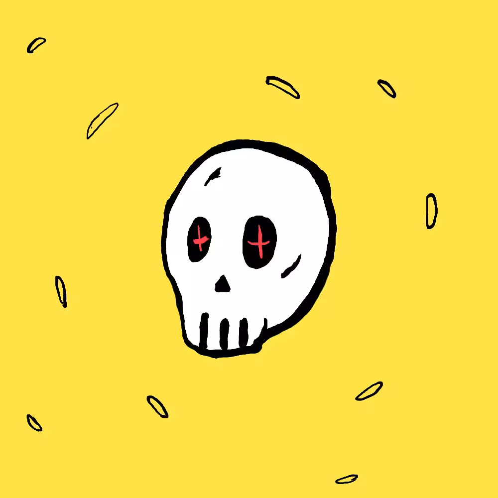 HAPPY SKULL GHOST FLAME