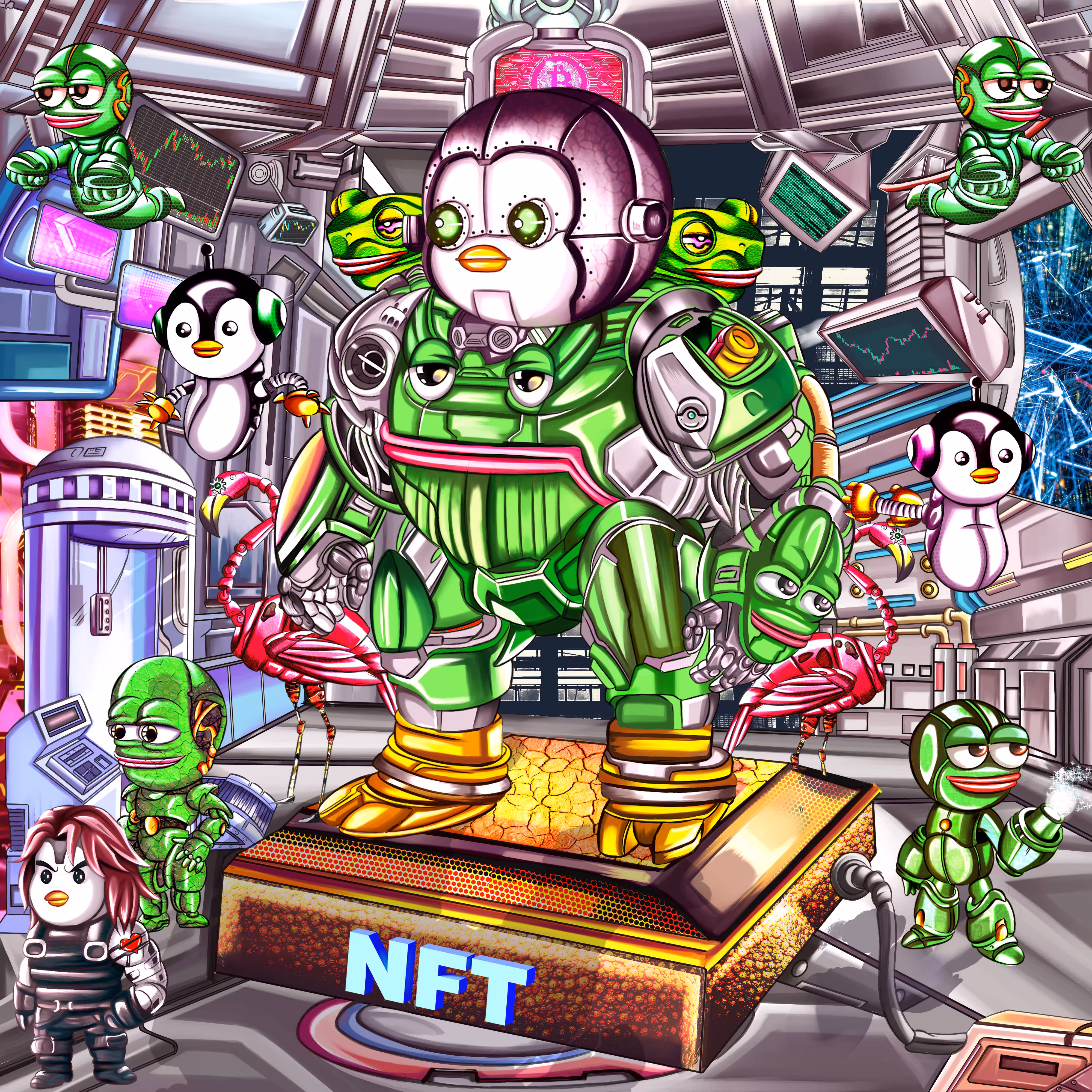 Pepe Penguin Robot Force