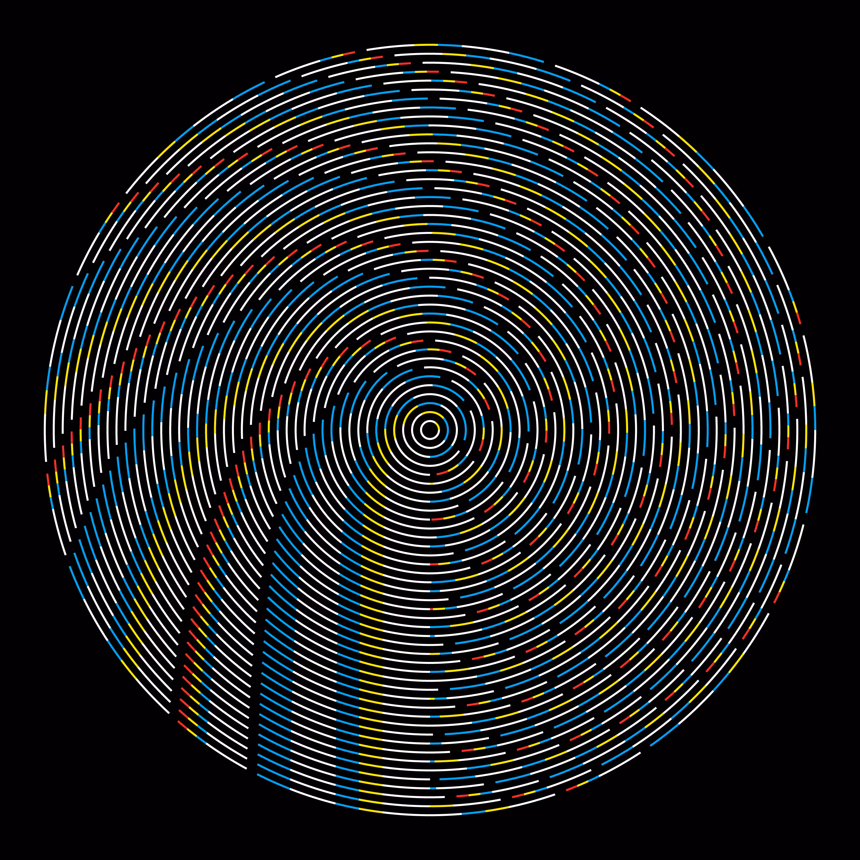 Spin Grid #1 Red-Yellow-Blue-White 