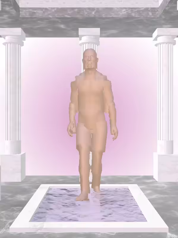 HeavenComputer: The Receding Metallic Brick Man #7068
