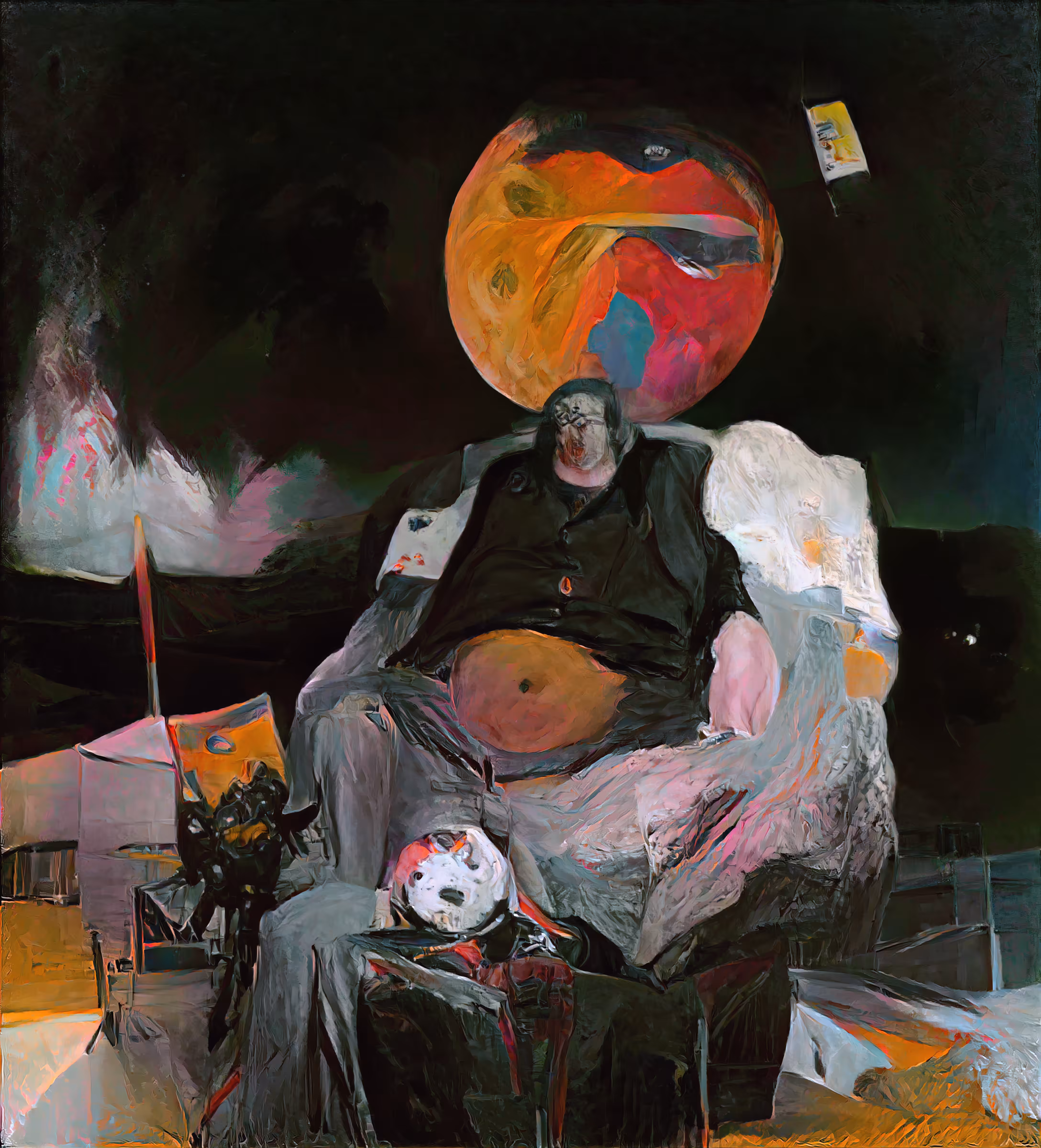 Alone under red moon