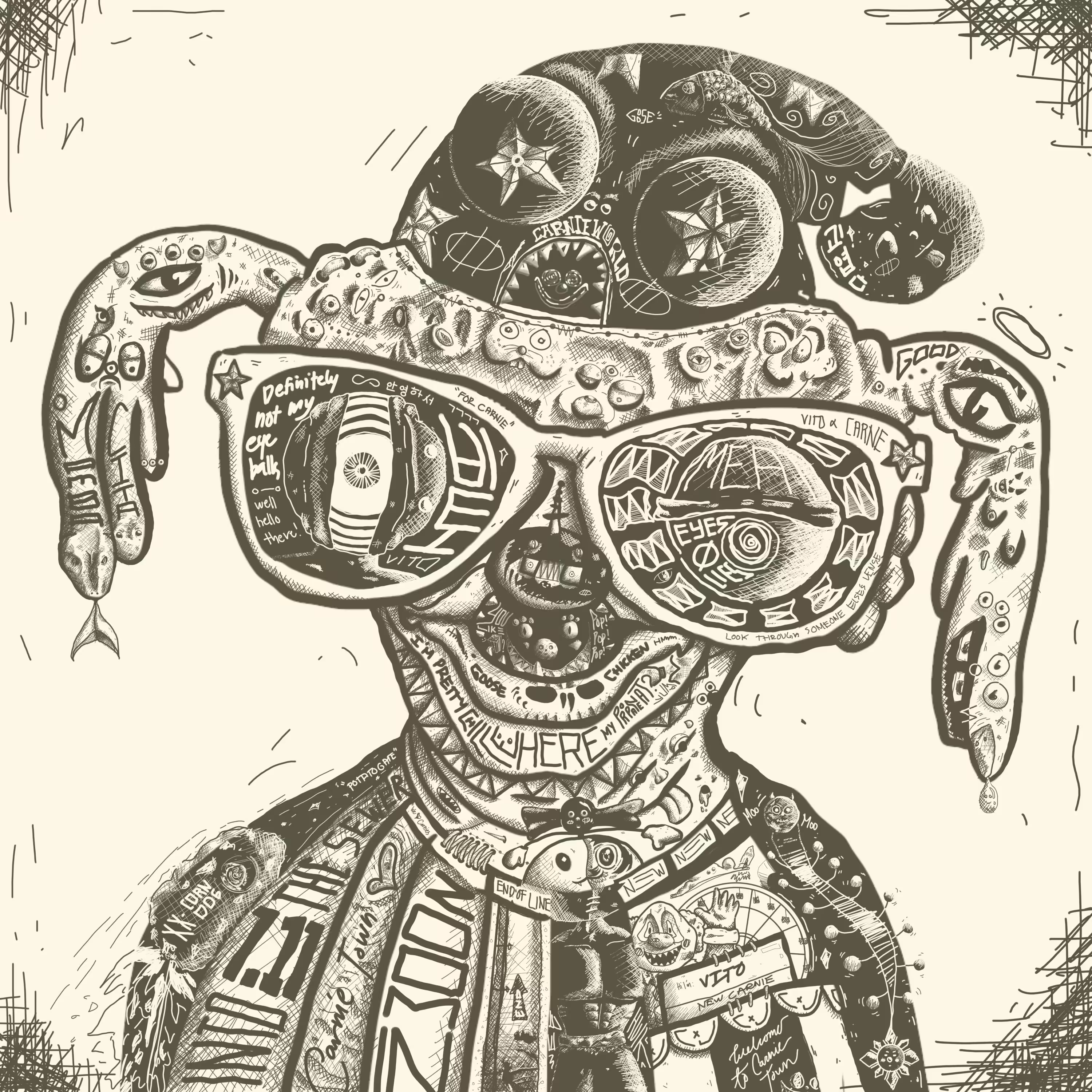 Crypto Carnies Vol 3: Escape Through the Sewer: Vito the Clown *Special Monochrome Edition*
