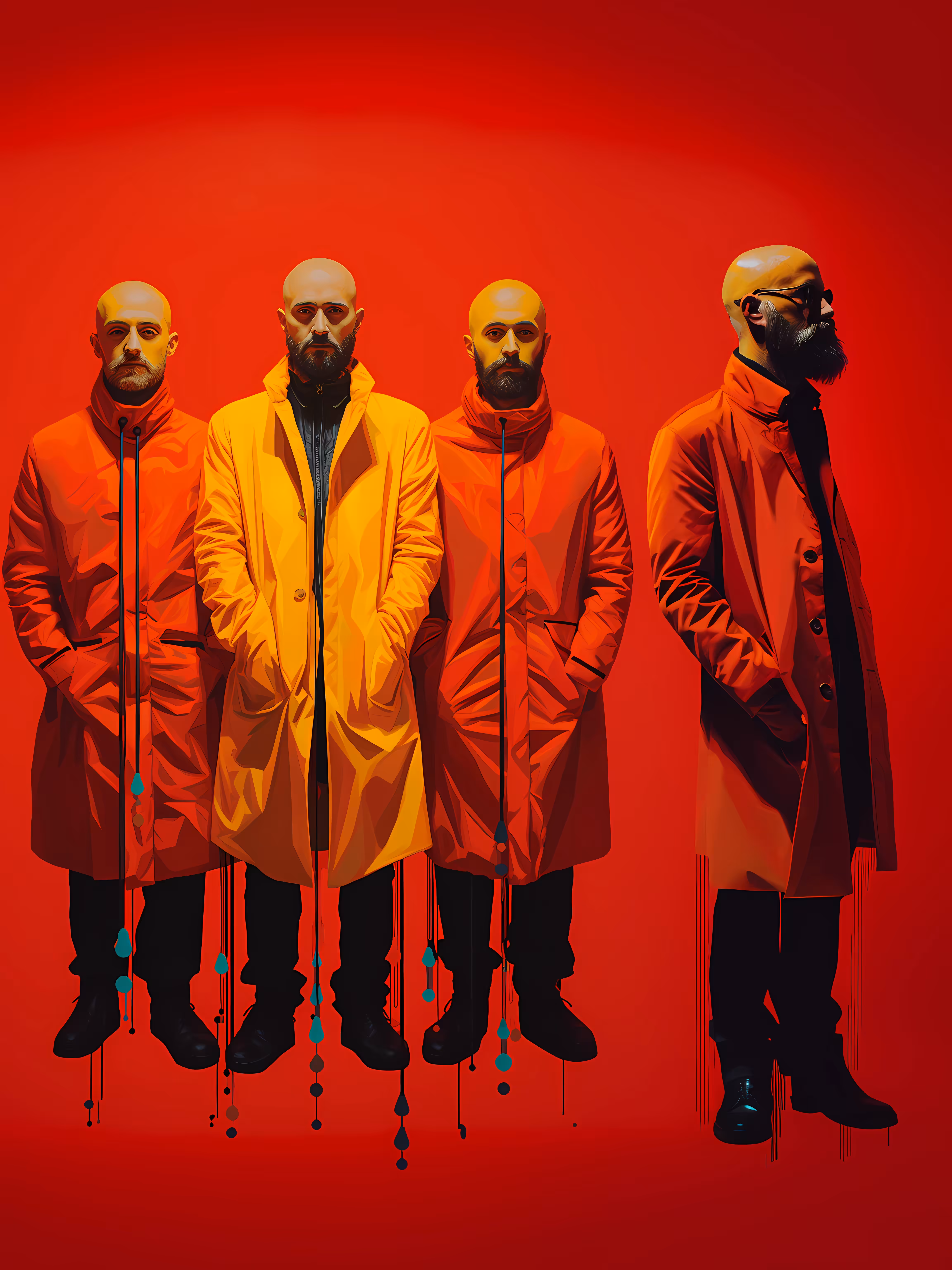 Bald and Bearded in Red