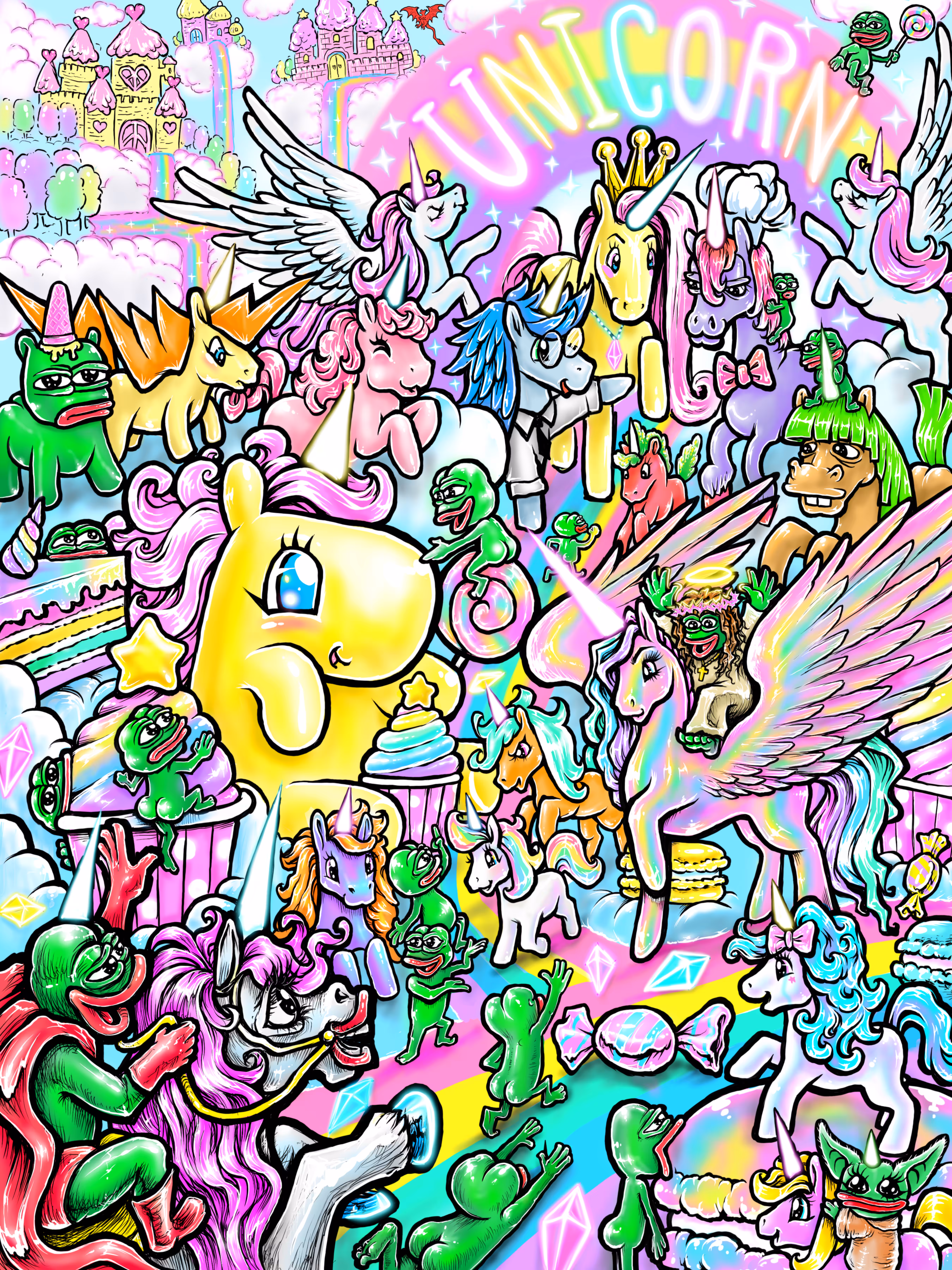 Pepe Journey in the Unicorn Kingdom