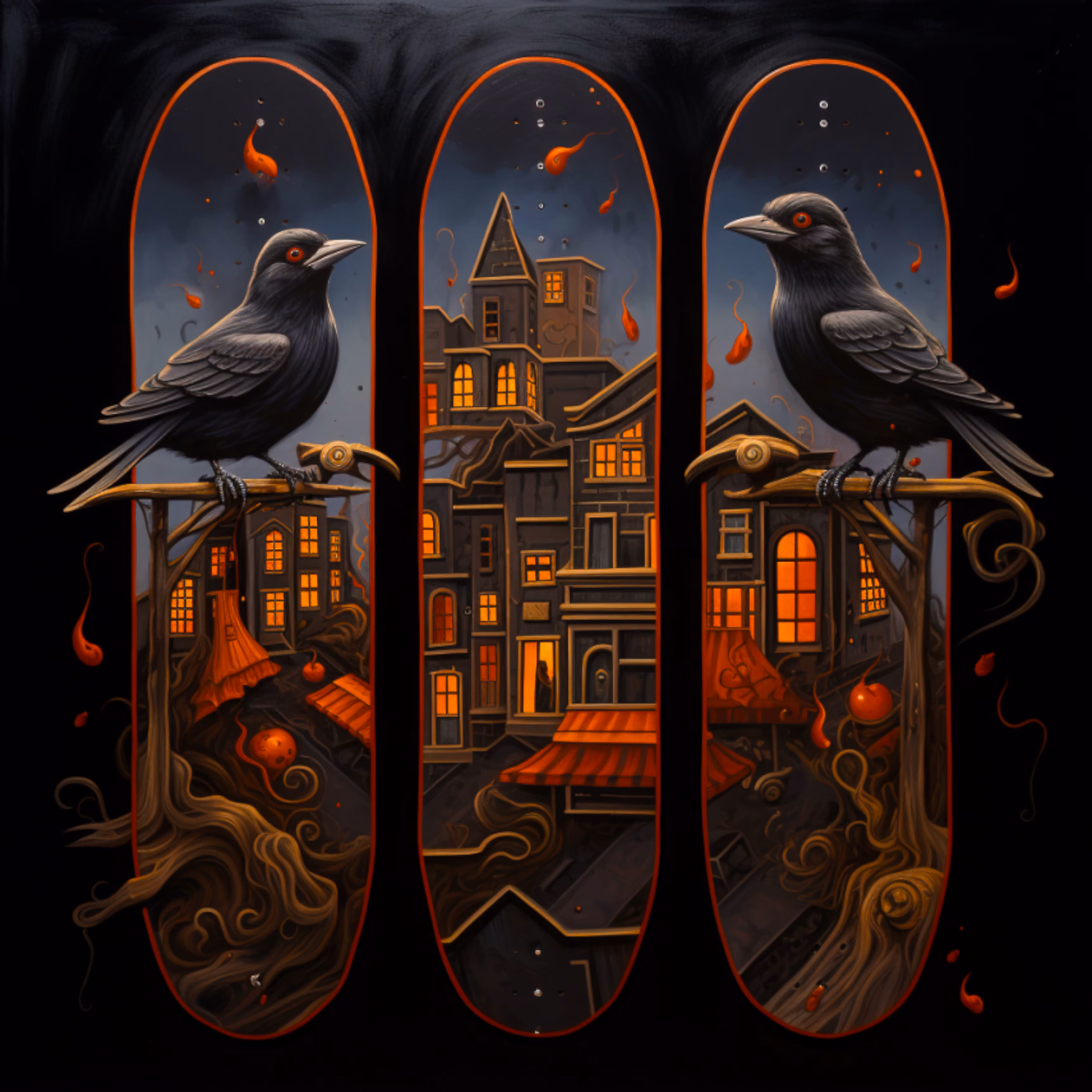 Birds Of Night Pair