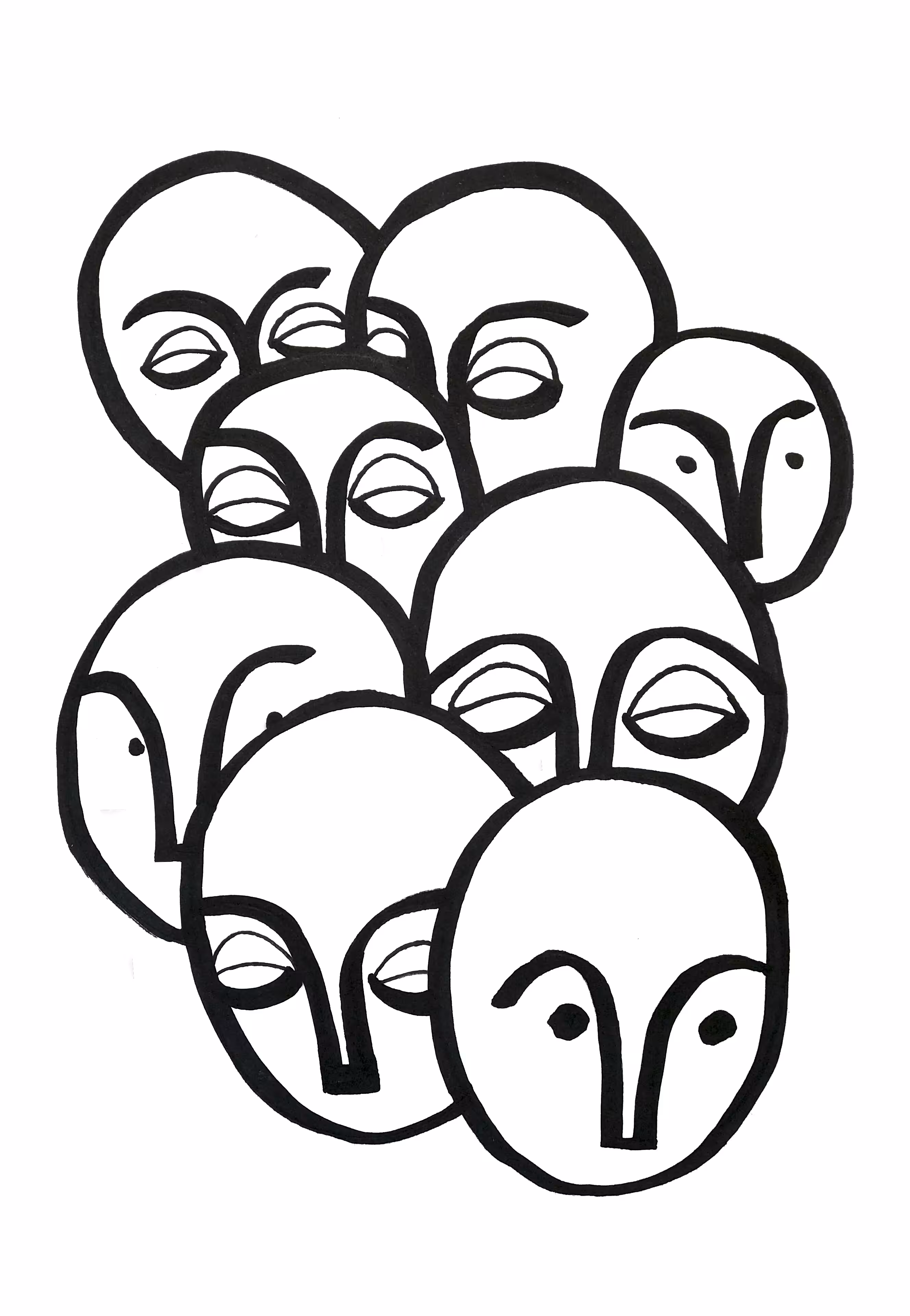 HEADS ON THE CROWD