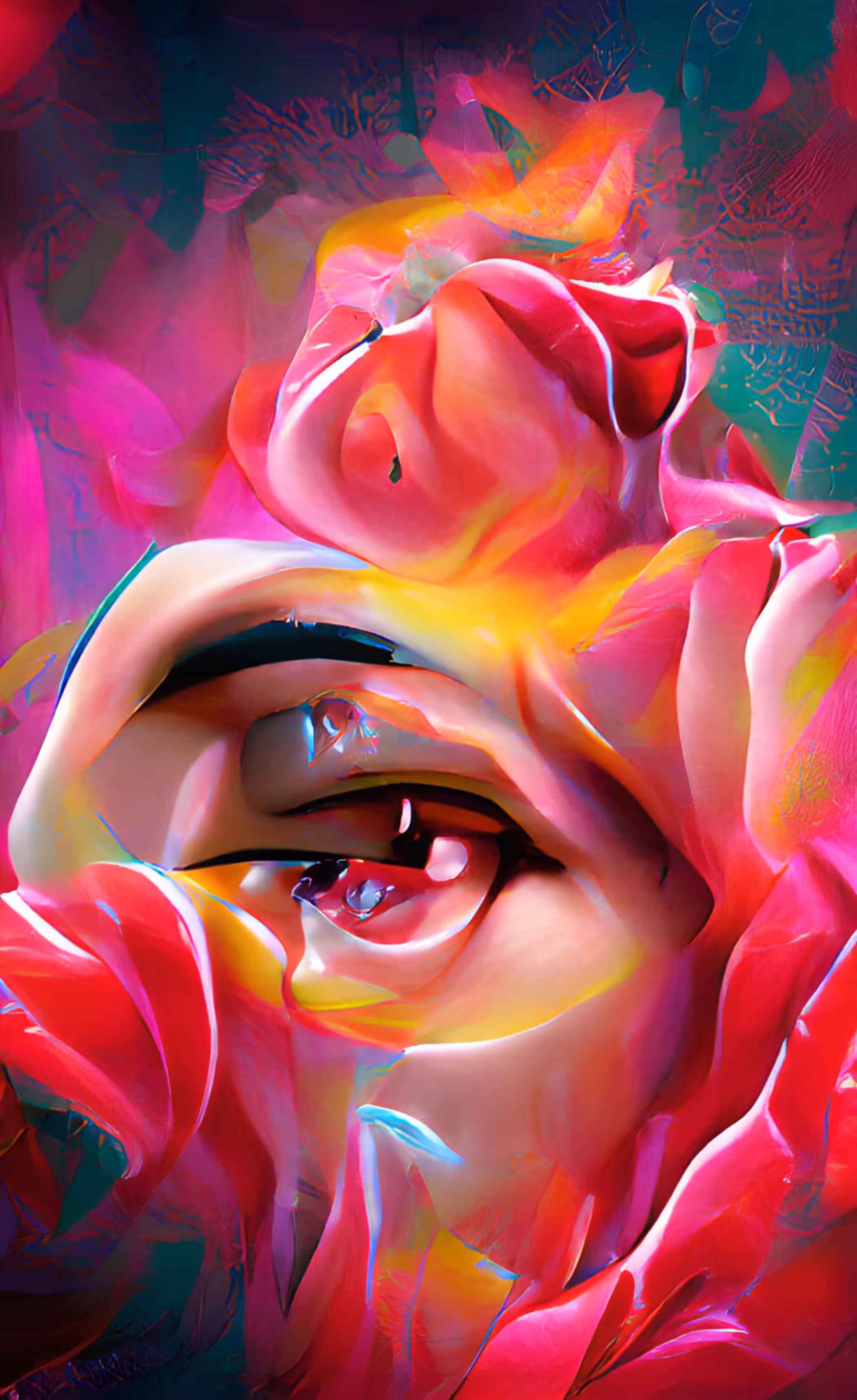 Hidden in Roses...I rest