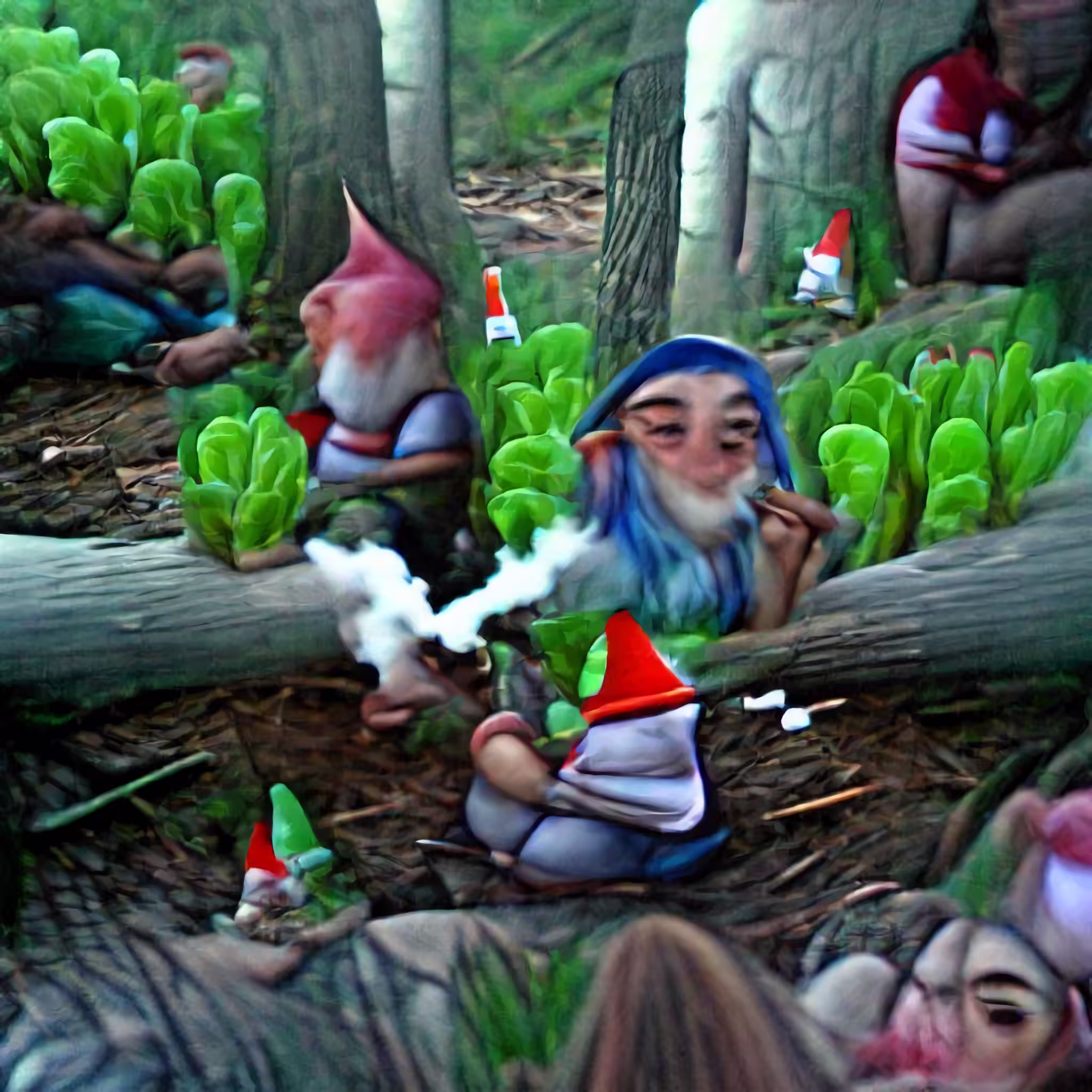 i found gnomes smoking weed in my garden