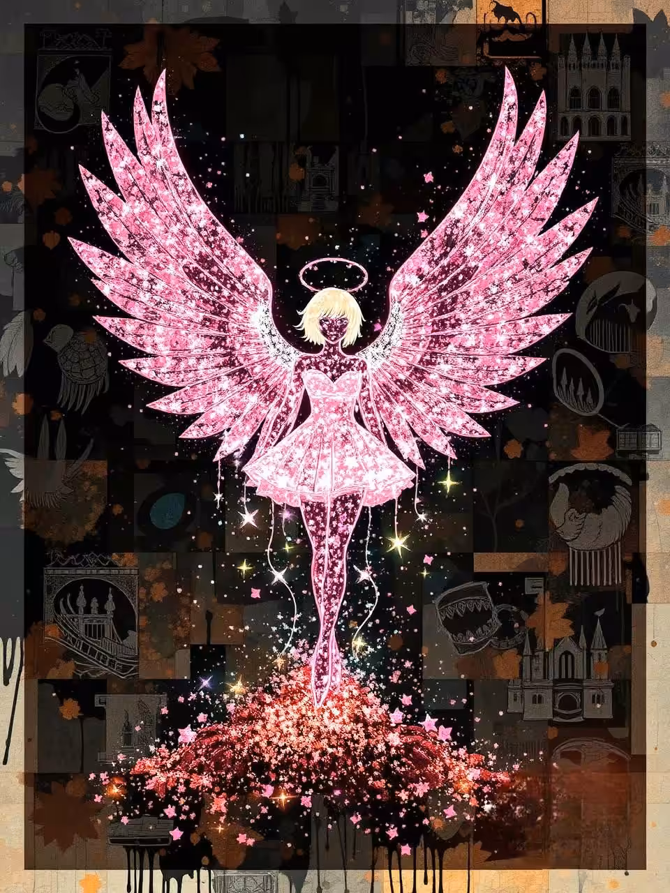 Pink Ascent: Guardian of Starry Nights