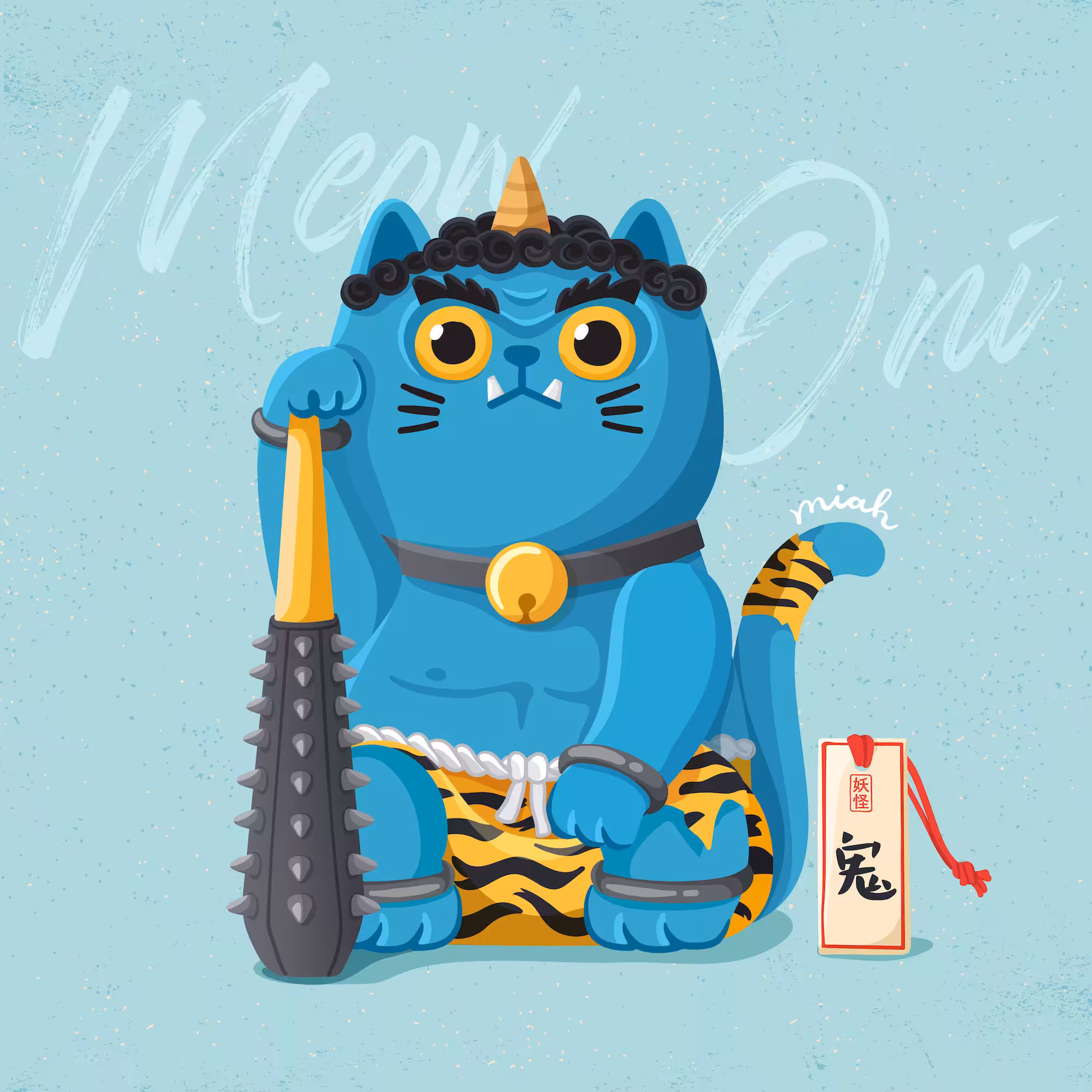Manekineko x Yokai : Blue Meow Oni