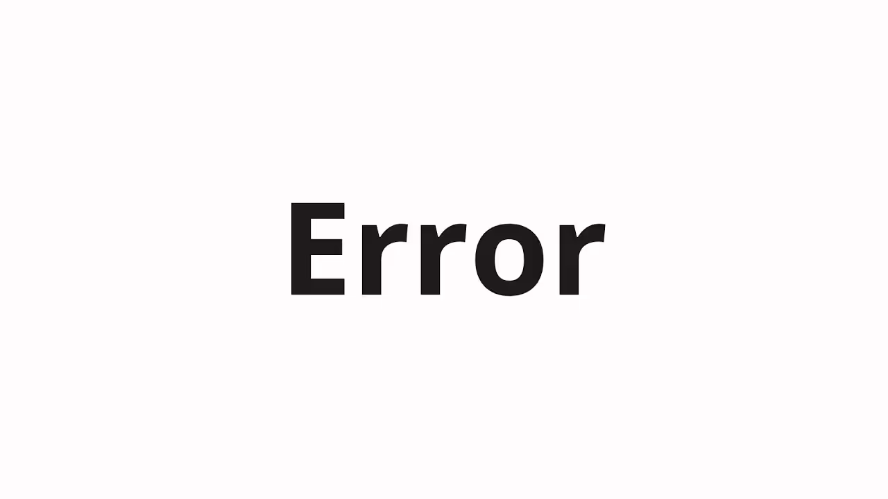 Error