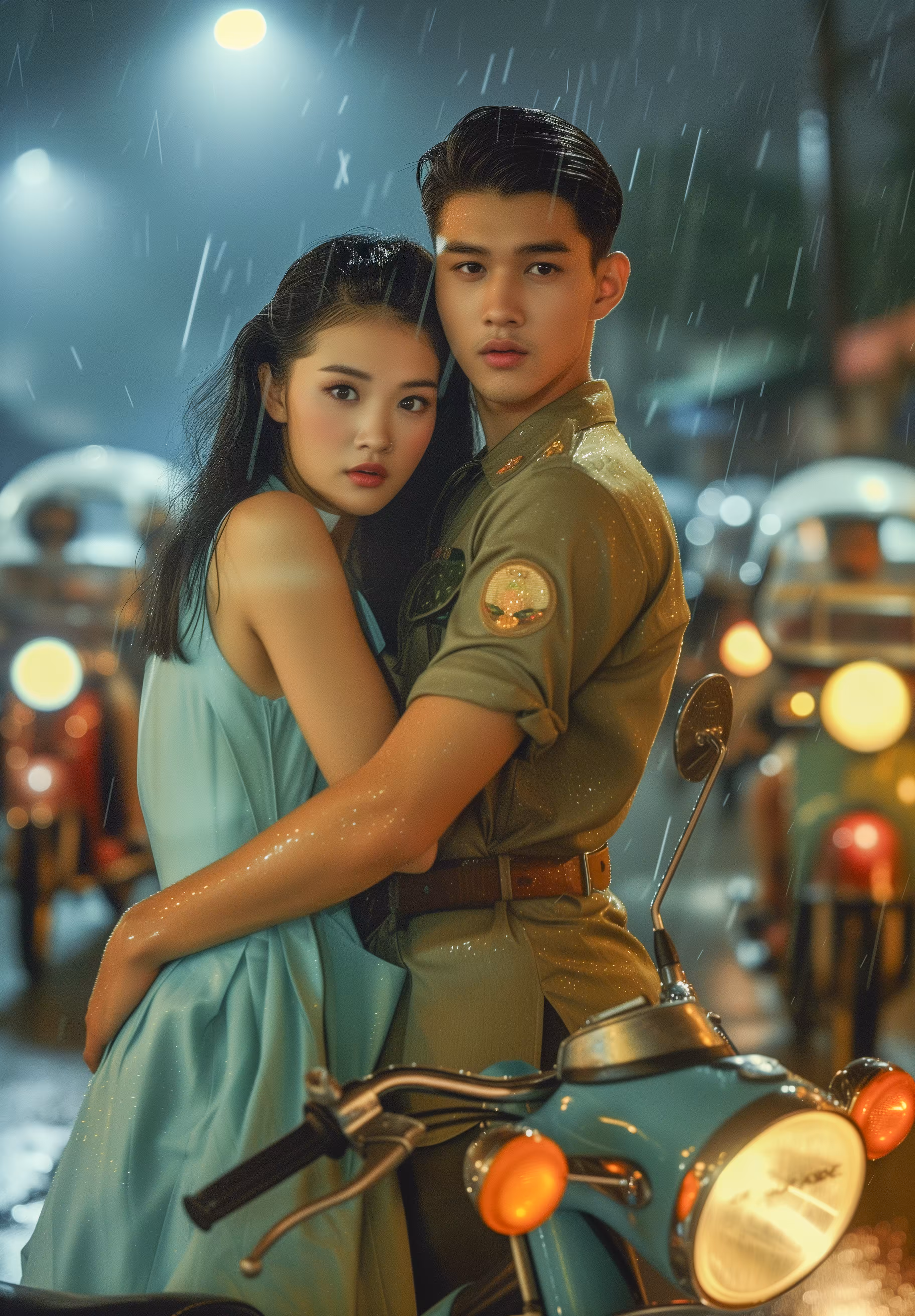Lovers at night in imaginary Saigon #2