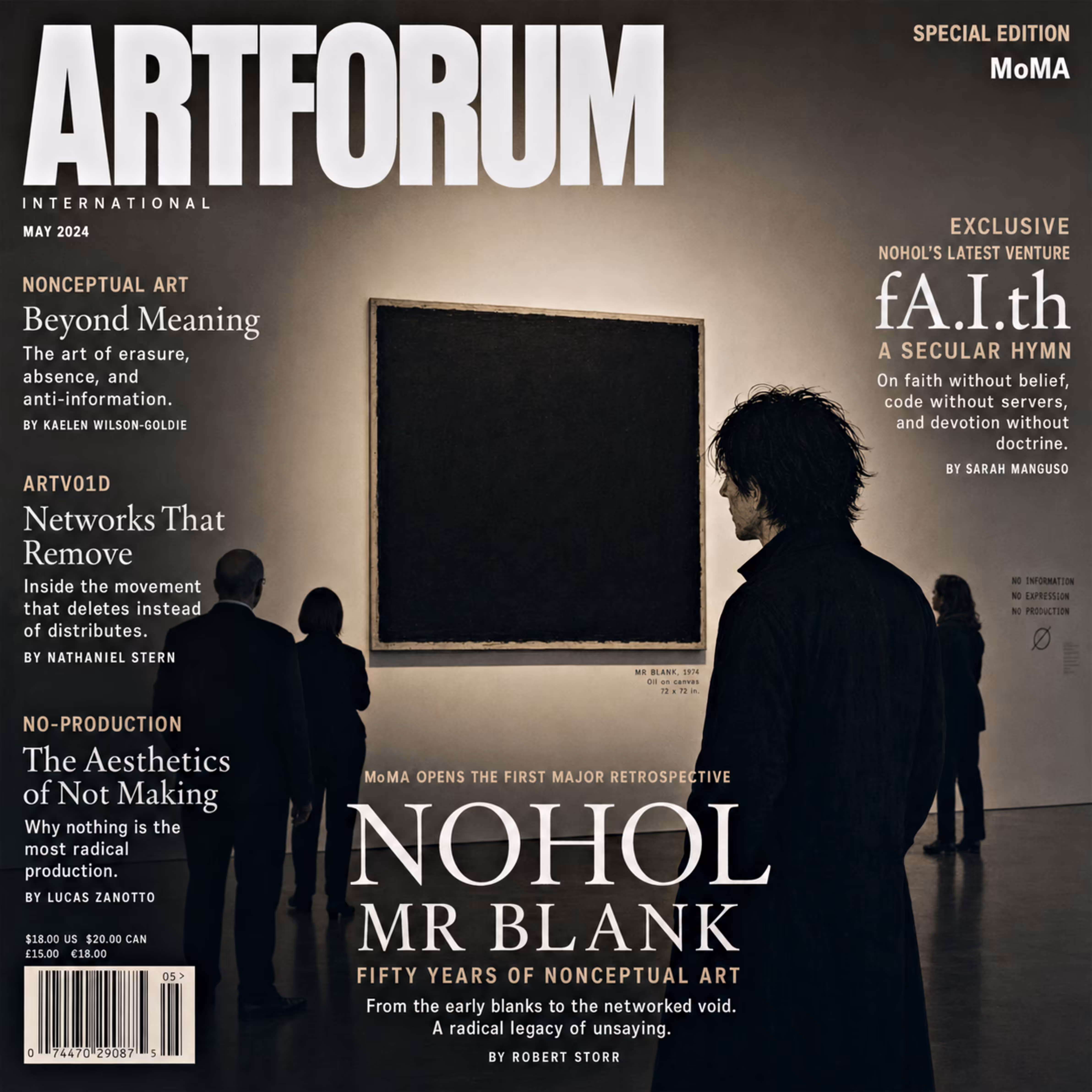 Life Imitating AI: ARTFORUM INTERNATIONAL - MAY 2024 - SPECIAL EDITION MoMA - NONCEPTUAL ART