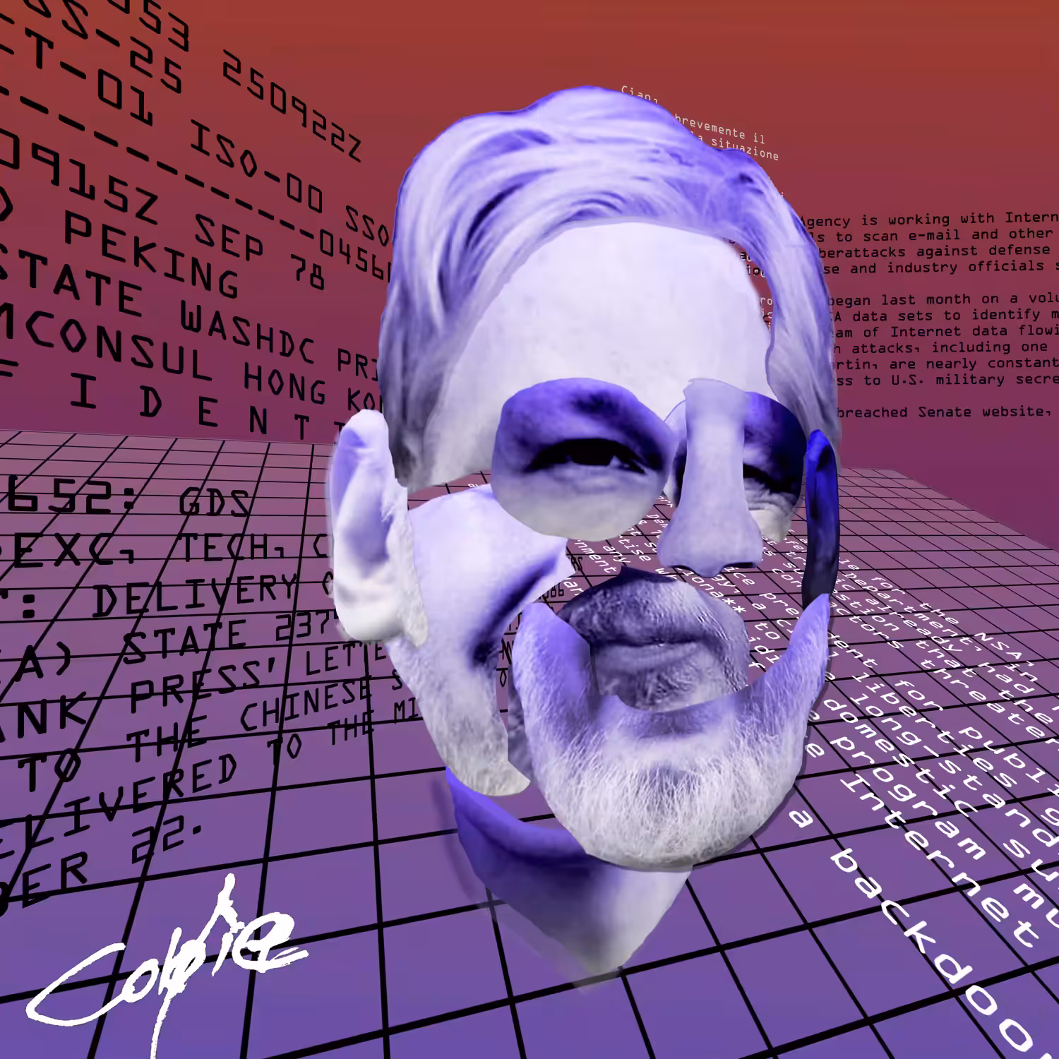 Julian Assange - Decentral Eyes - Variant 01