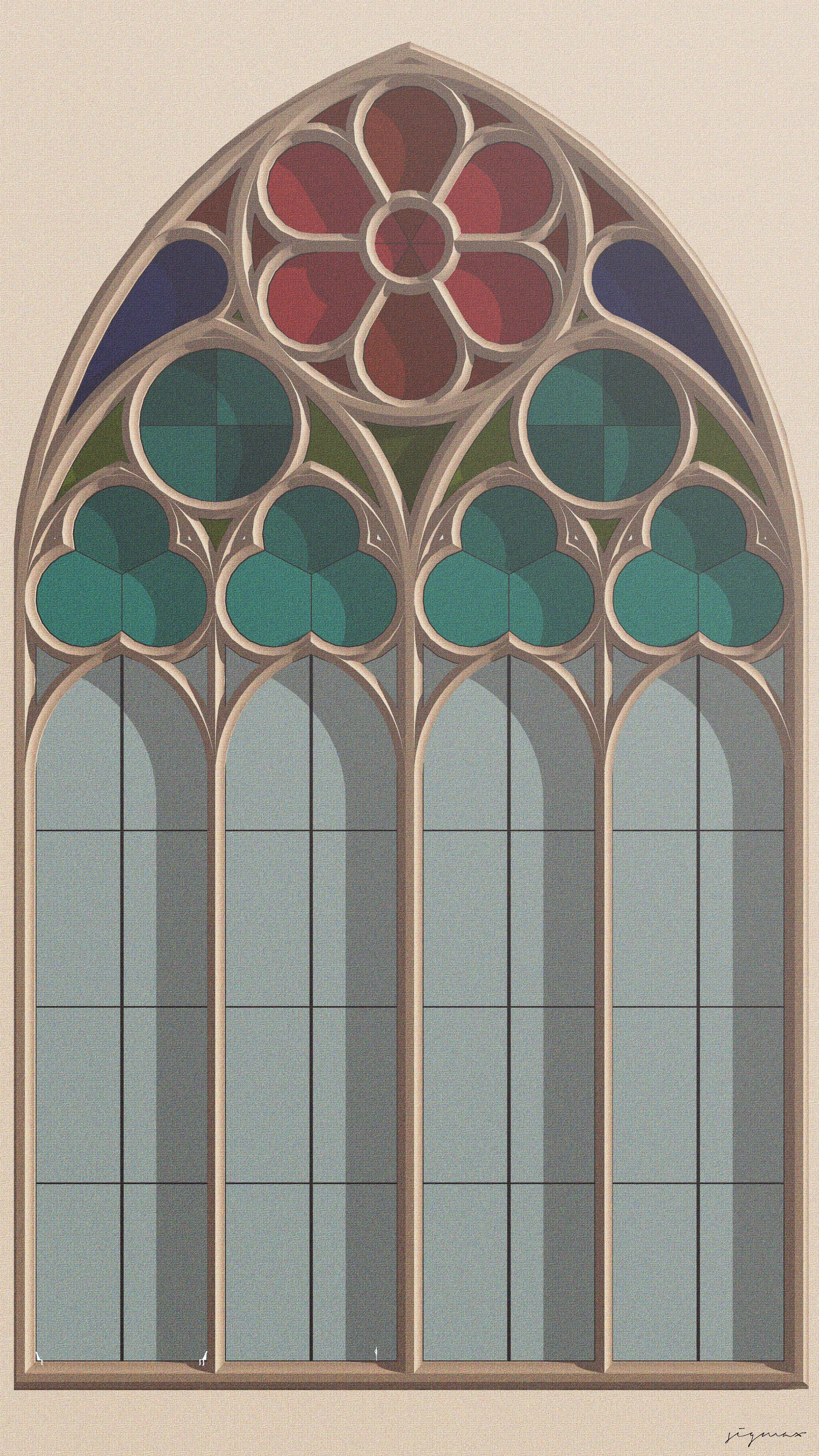 The  Coloured Window Pane