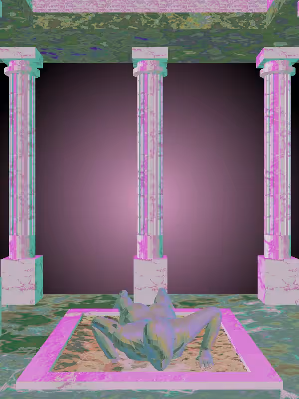 HeavenComputer: The Fragmented Athletic Matte Pale Green Woman #4724