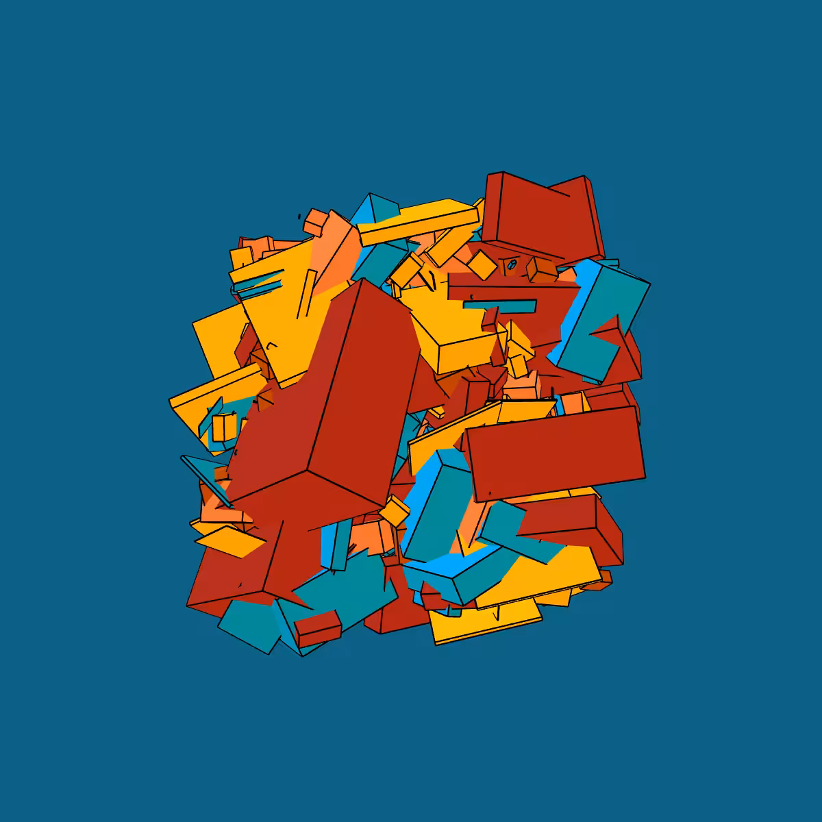 Asymmetric stacked boxes #11