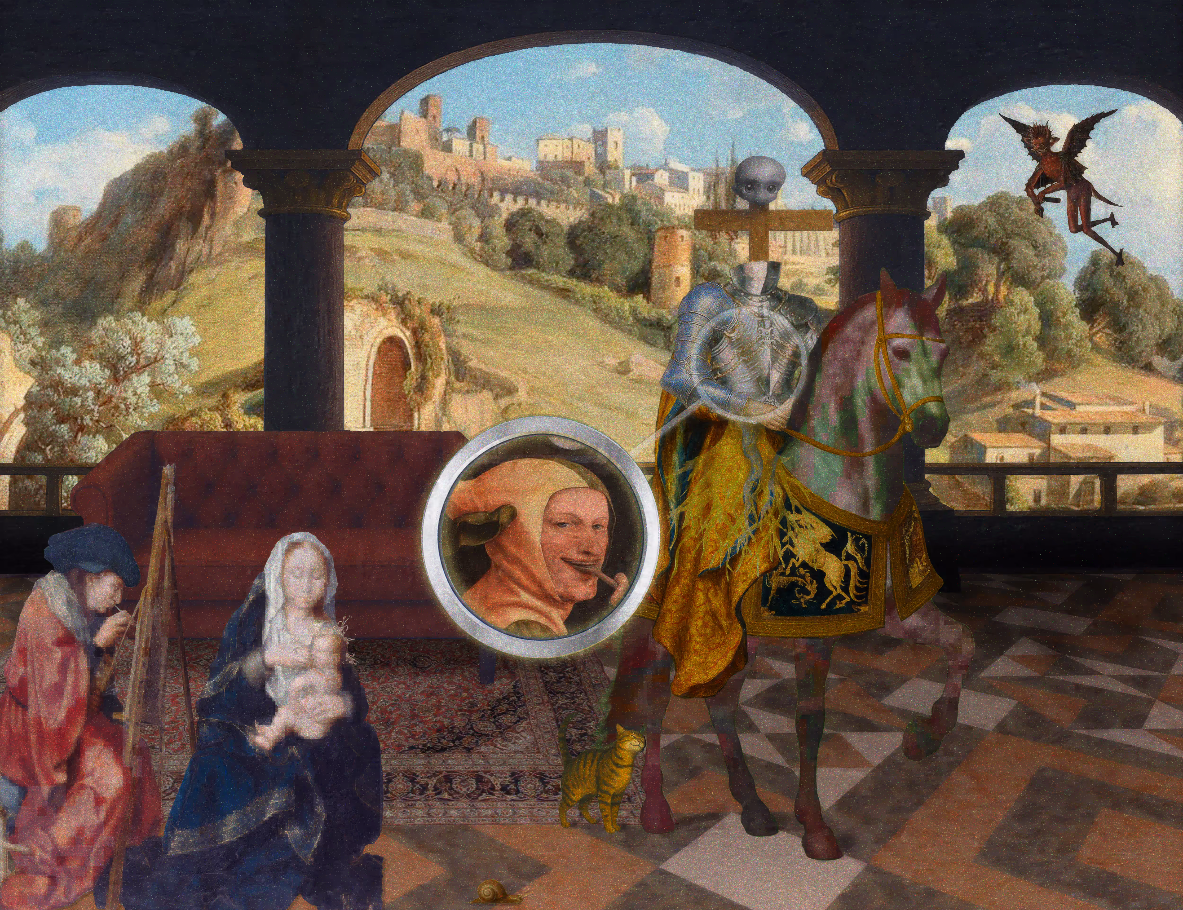 The Pilgrim’s Living Room Crucifixion; Mona Lisa Hyper-Gamble #100