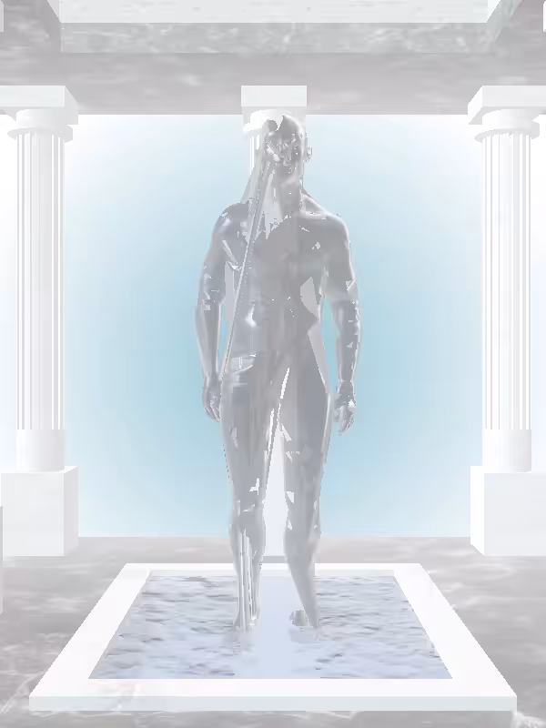 HeavenComputer: The Fading Jumping Navy Shimmer Man #861