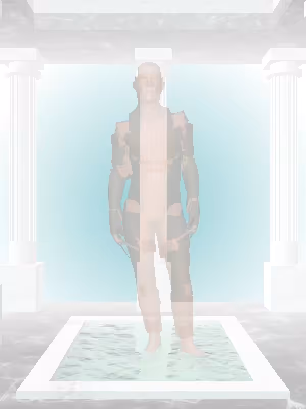 The Fading Angry Metallic Brick Man #1063