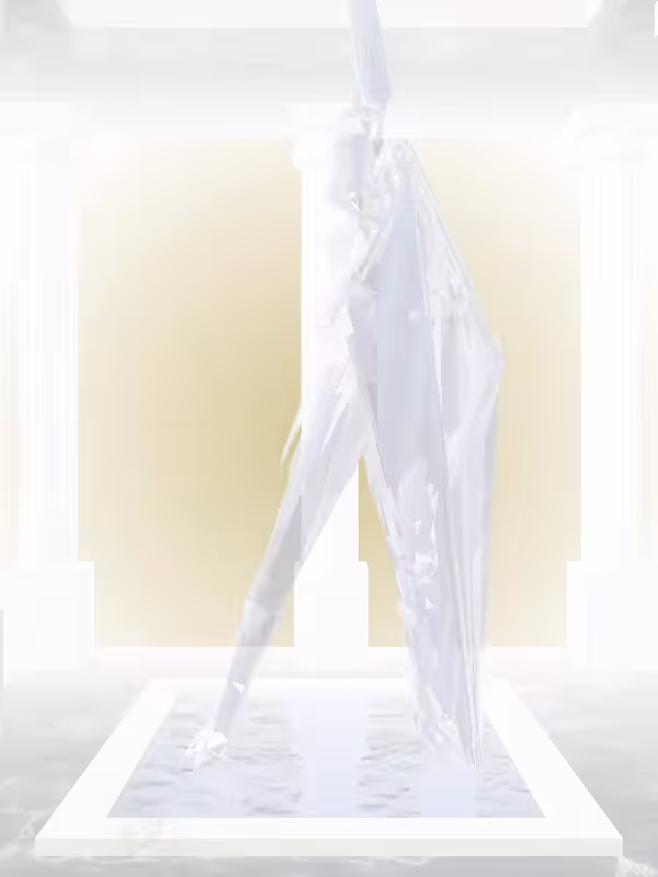 The Fading Jazzy Melted Blue Woman #2532