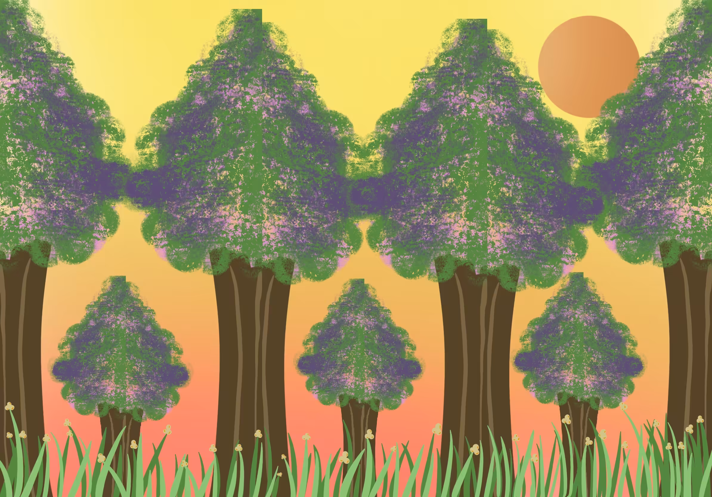 FANCY TREES IN THE EVENING