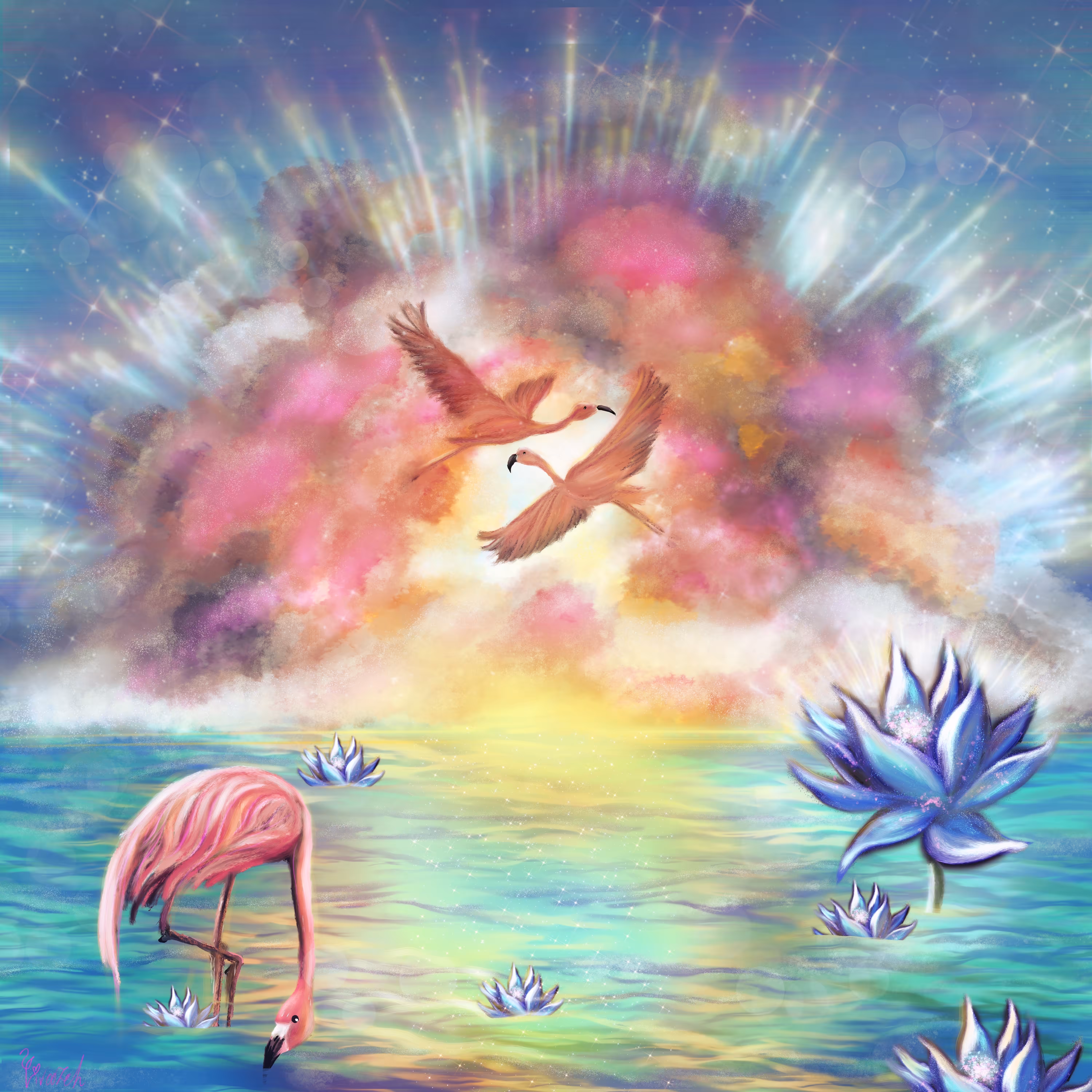 Pink clouds