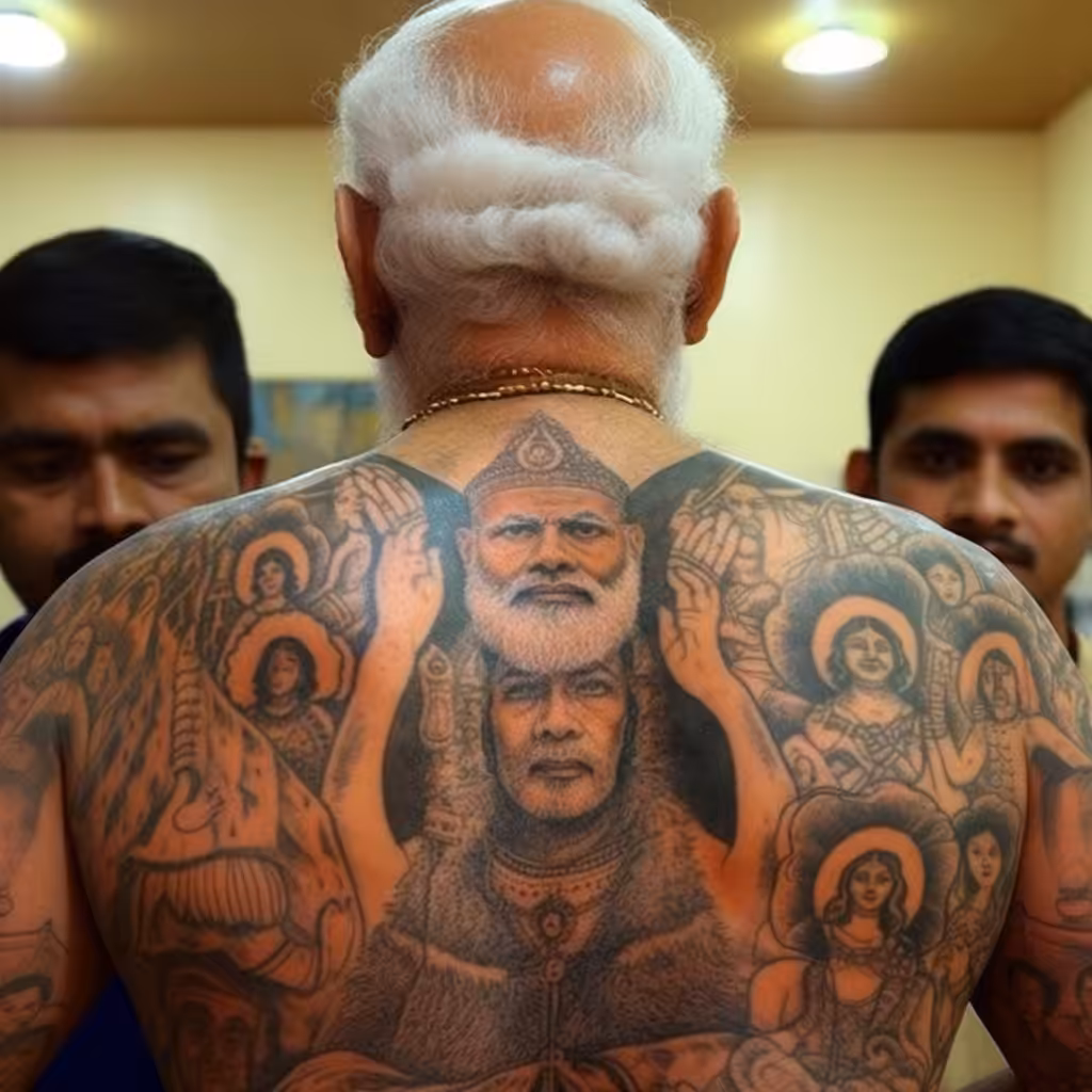 Supreme Leader with body tattoos (back)