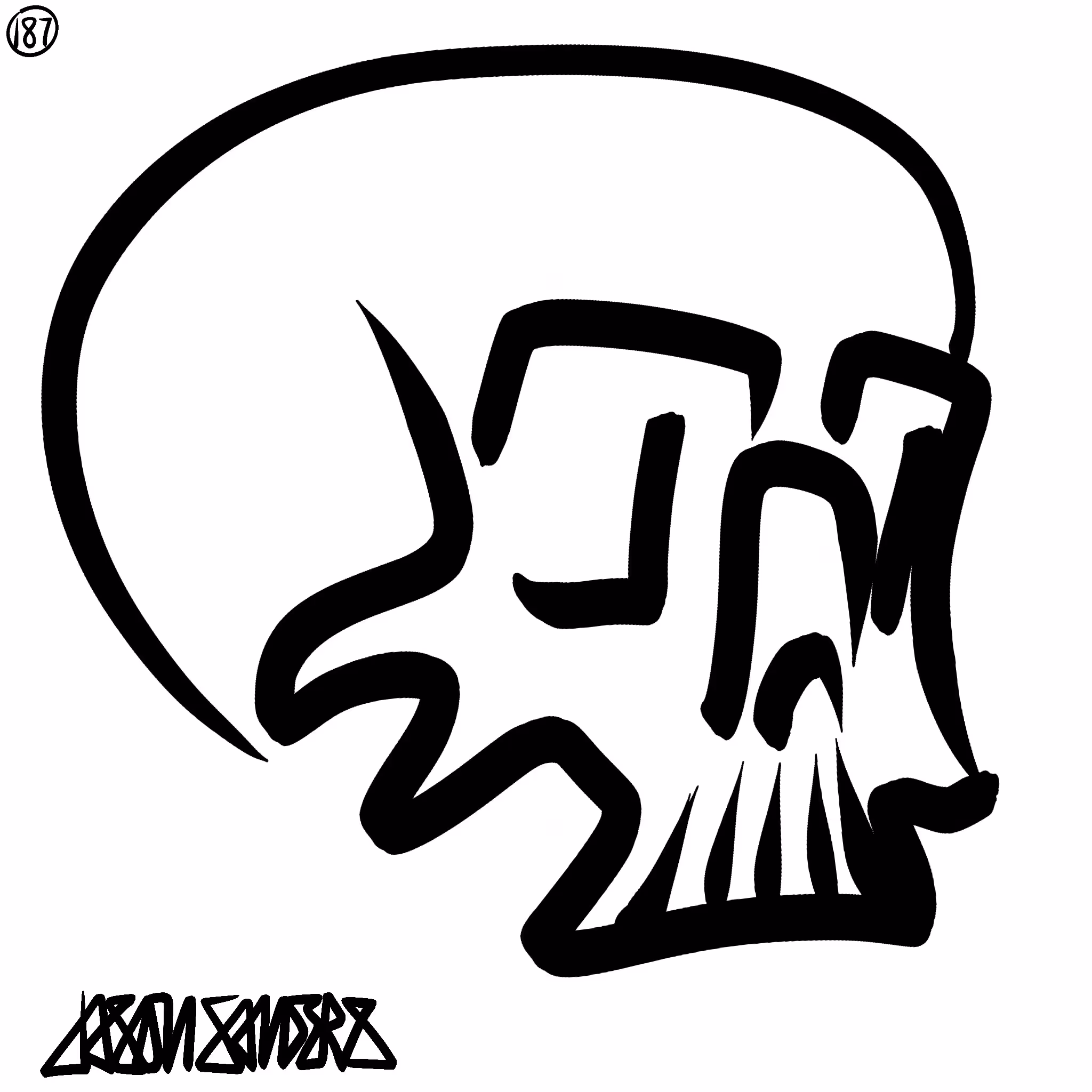 Skull Lines “Thirty” By DrainedEye | #187