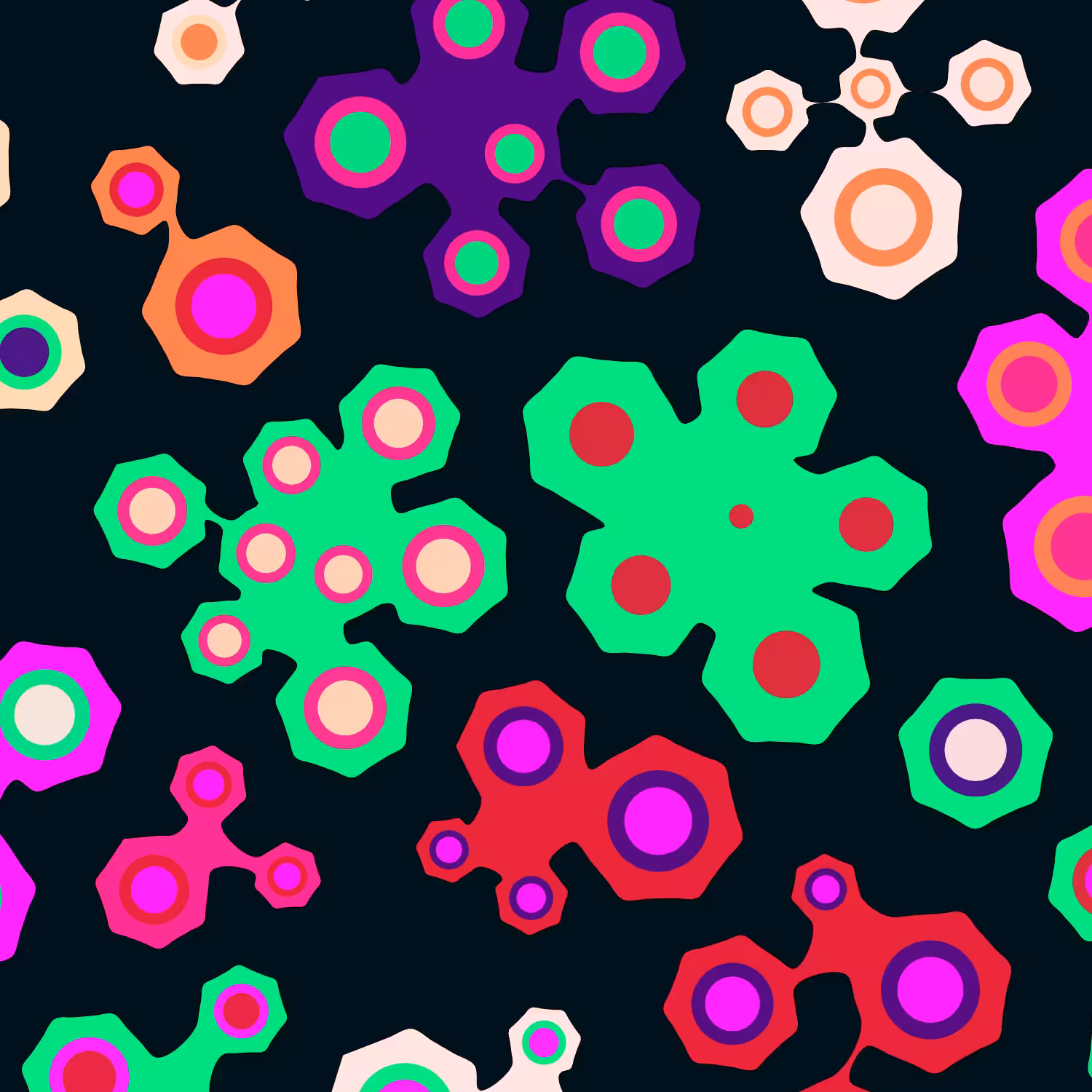 Geometric colorful shapes (Free edition) #38