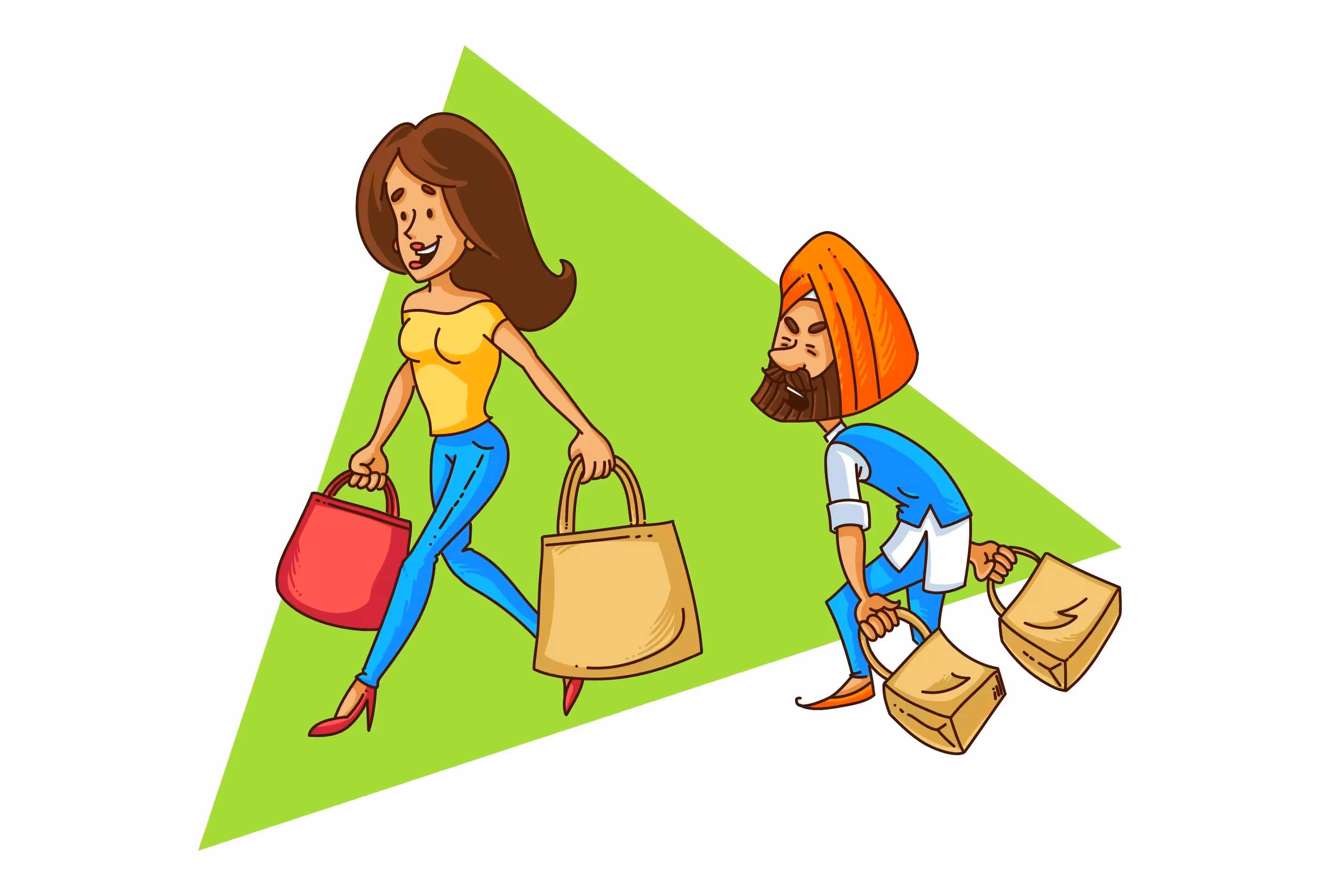 Illustration Of Punjabi Couple