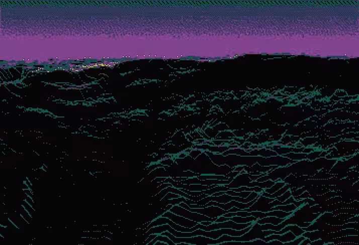 Digital Landscape: Distant City Lights 