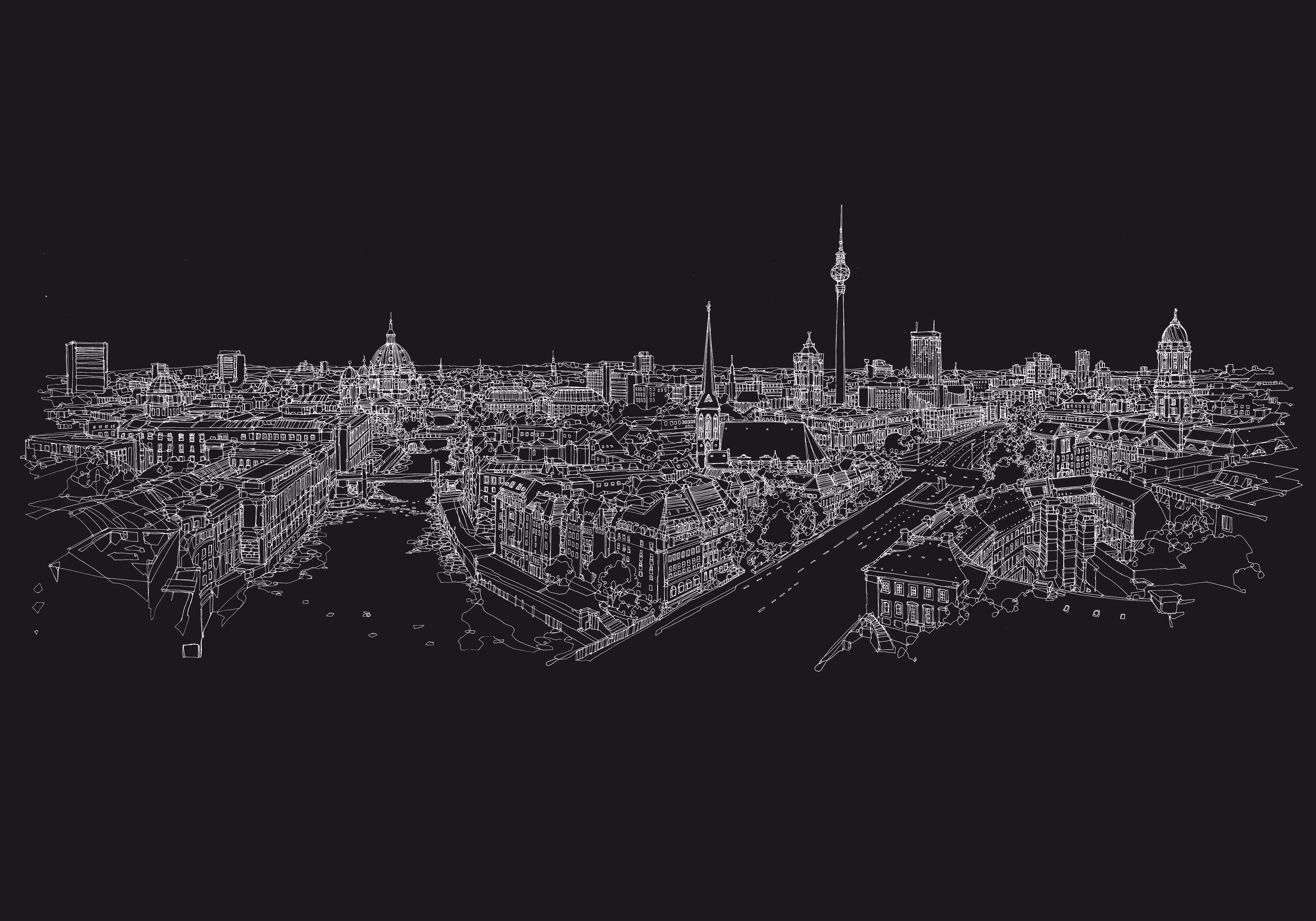 Berlin Panoramic Drawing