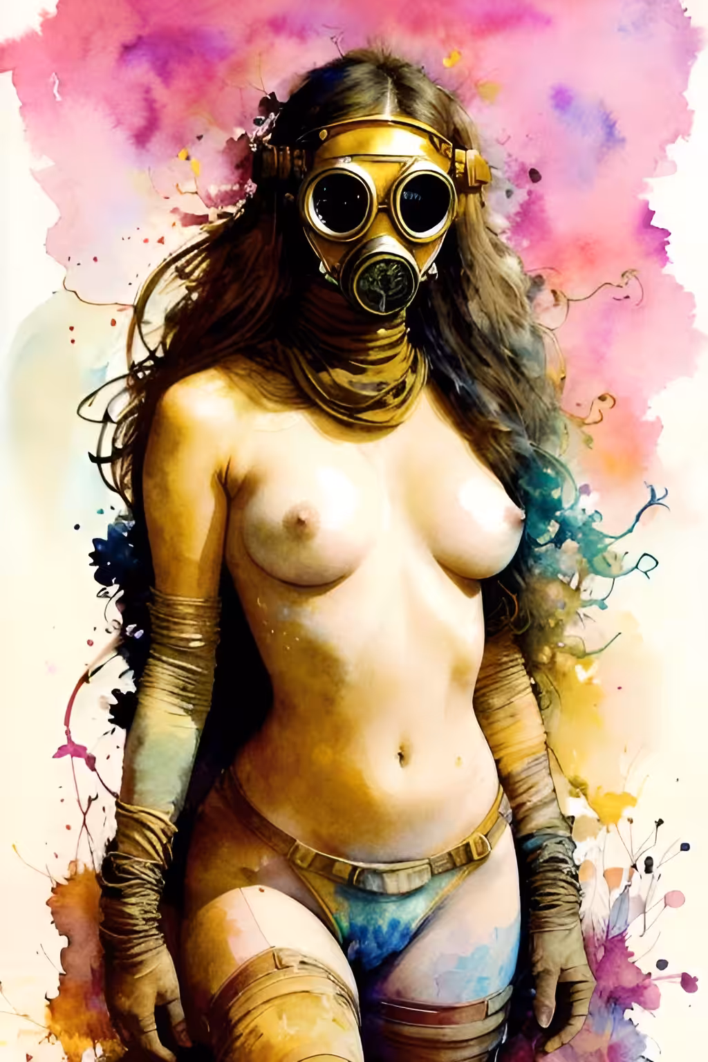 Girl and toxic planet 