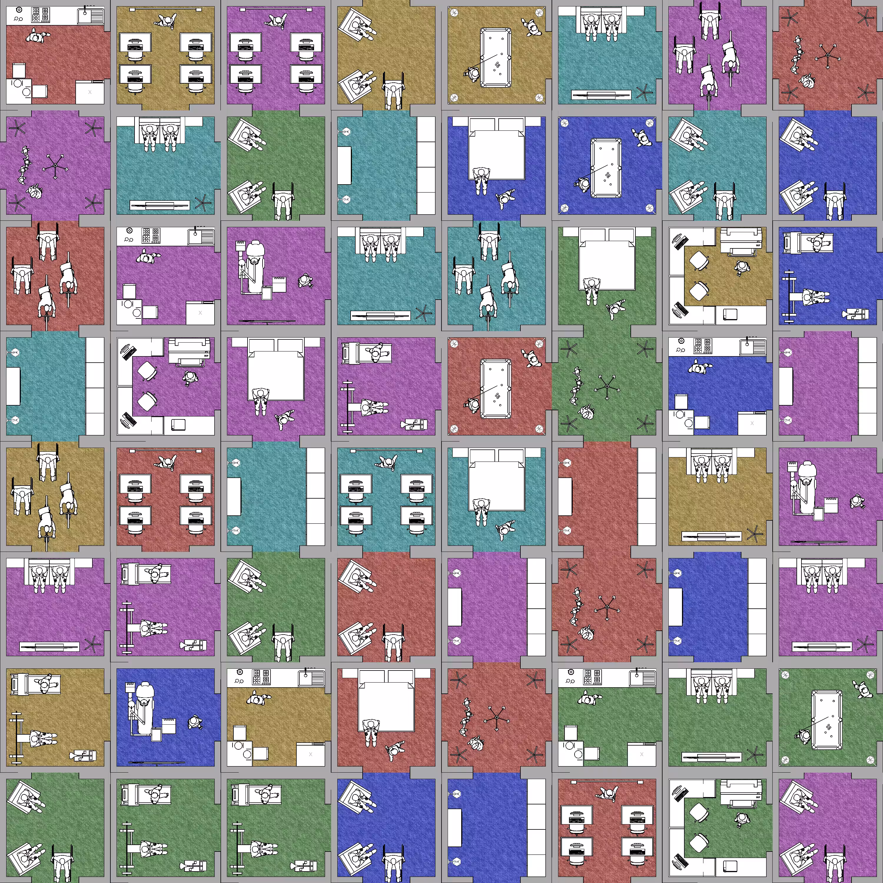 Harlequin block building #23