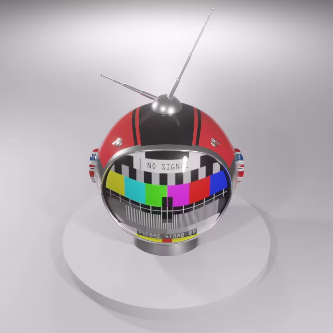 Astro Helmet 3D Animation TV