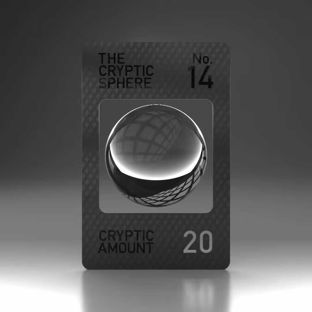 The Cryptic Sphere, Animated Trading Card No. 14