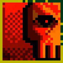 ✜ RED SKULL MIDDLE SEAL - Pixel Art ✜