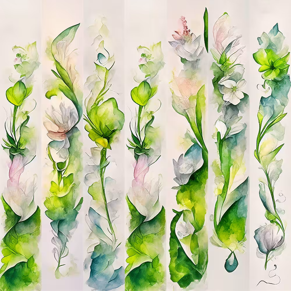 AI Green Flowers #1