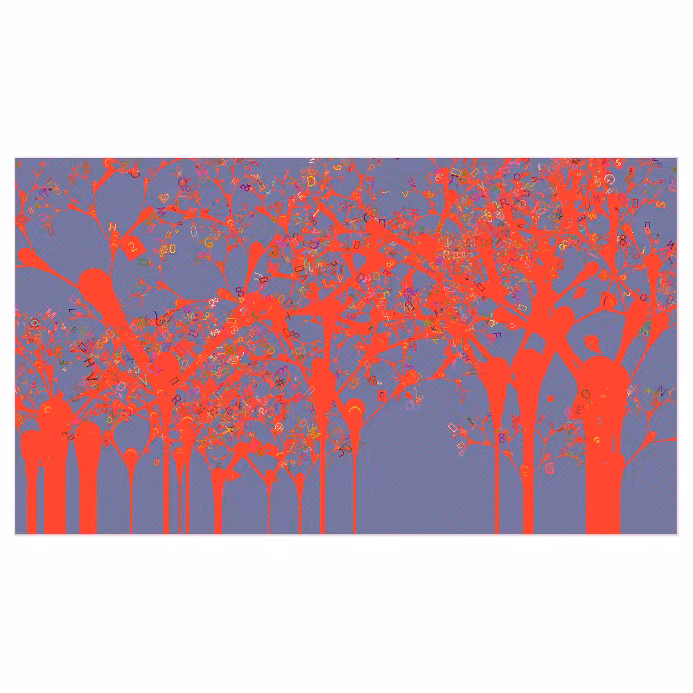 Red forests of broken words #1